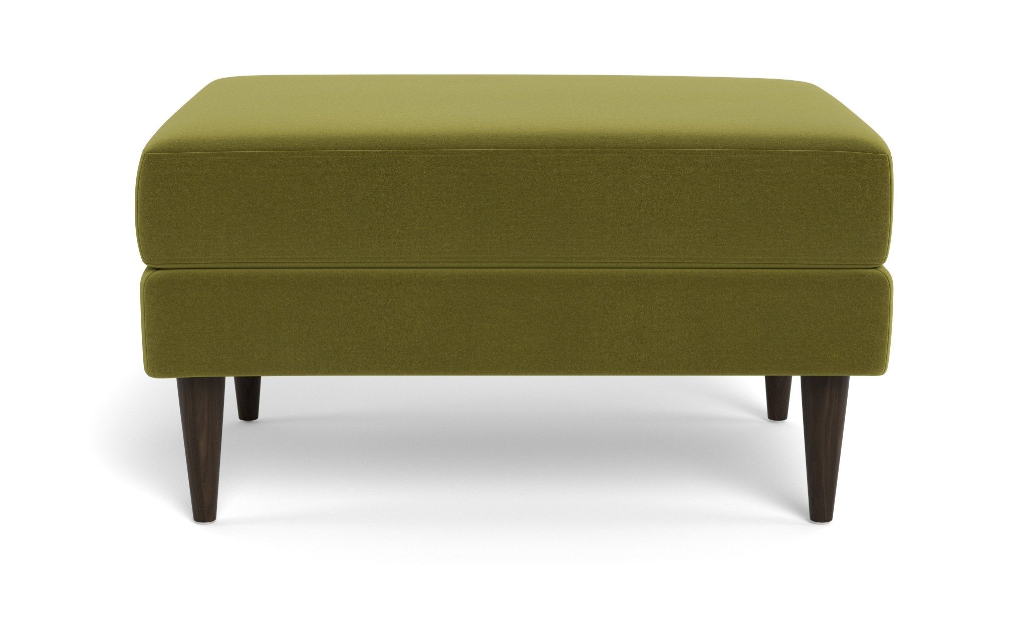 Wallace Modern Untufted Ottoman Stool - Round Footrest Pouf for Living Room, Bedroom & Office - Soft Fabric Upholstered Accent Seat with Sturdy Wooden Legs - Perfect for Relaxing, Extra Seating & Home Decor