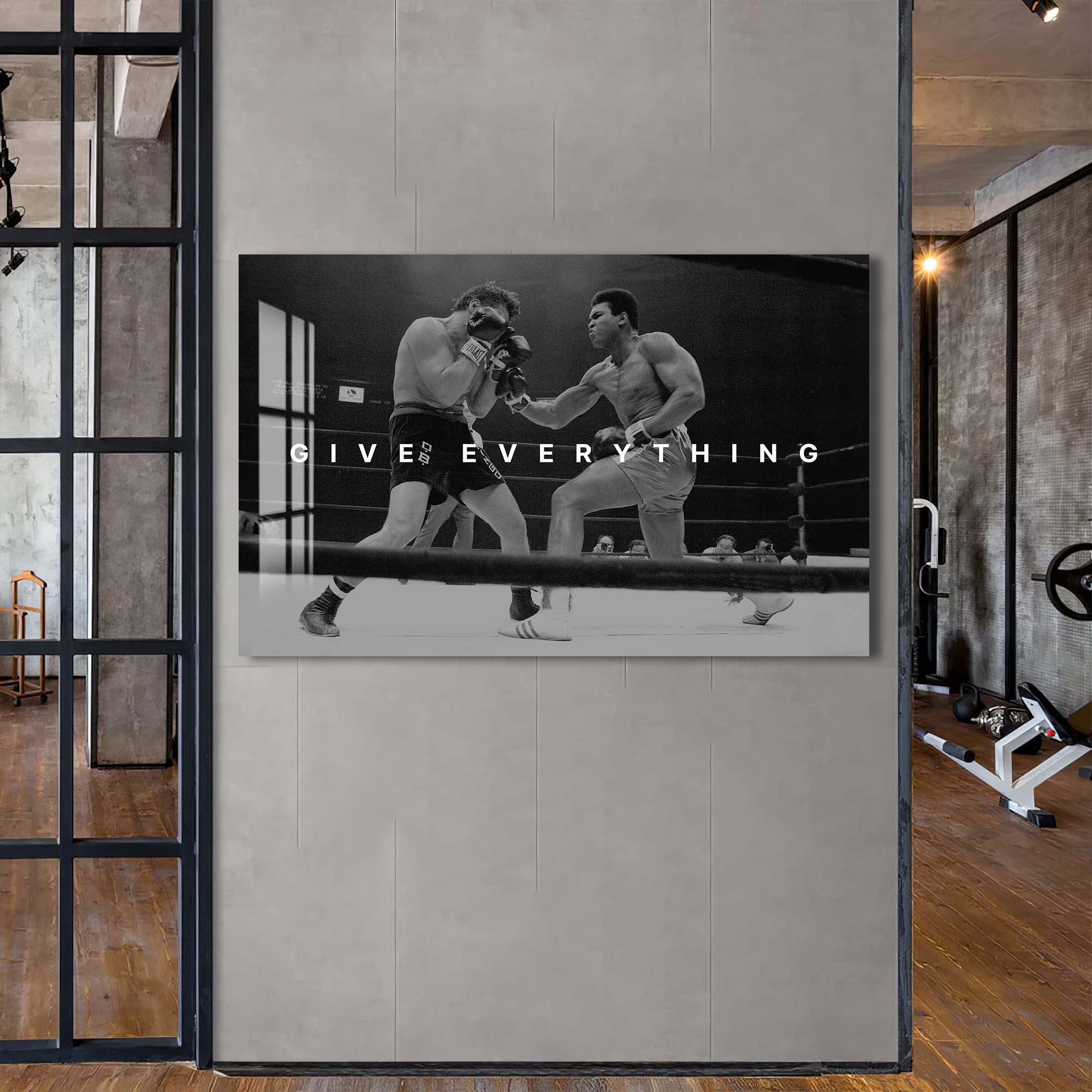 Muhammad Ali Inspirational Quote T-Shirt - Give Everything - Boxing & Motivation Apparel for Men & Women - Gym, Workout & Sports Wear