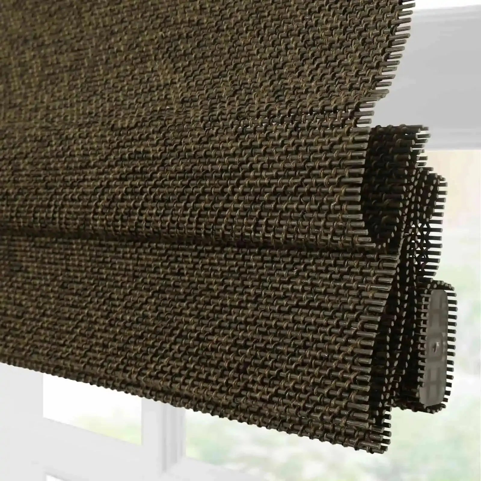 Rae Natural Ramie Bamboo Woven Shades - Series P | Eco-Friendly Window Coverings for Living Room, Bedroom & Patio | Light Filtering & UV Protection