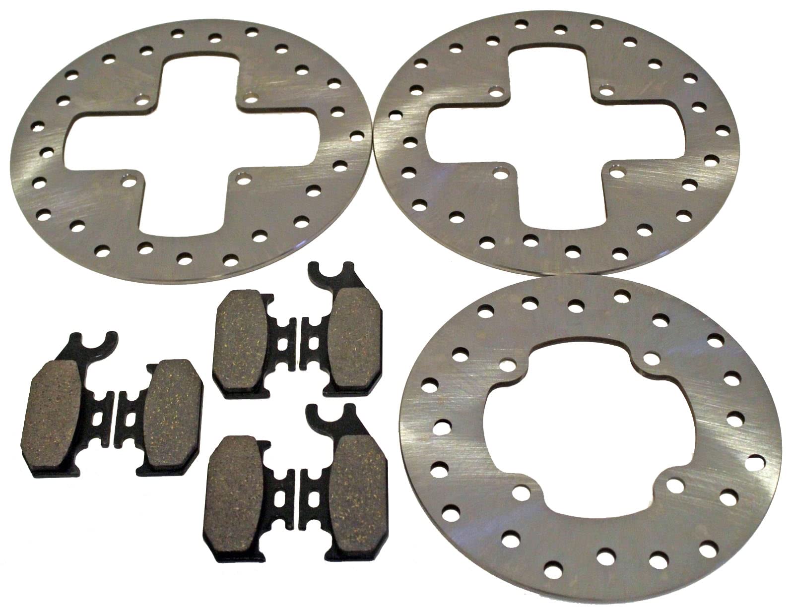 Bombardier Outlander 400 Max Front & Rear Brake Rotors and Pads Kit - High Performance ATV Braking System for Off-Road Adventures & Trail Riding