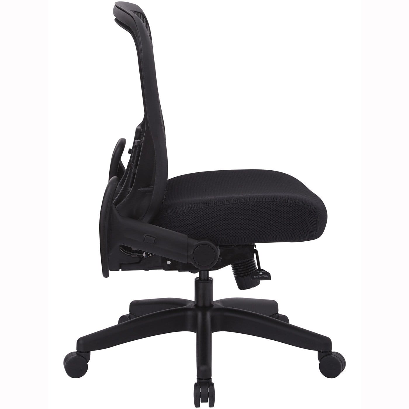 Office Star SpaceGrid Ergonomic Mesh Back Chair with Memory Foam Seat - Black [529 M3R2N6F2] - Perfect for Home Office, Gaming & Workspace Comfort