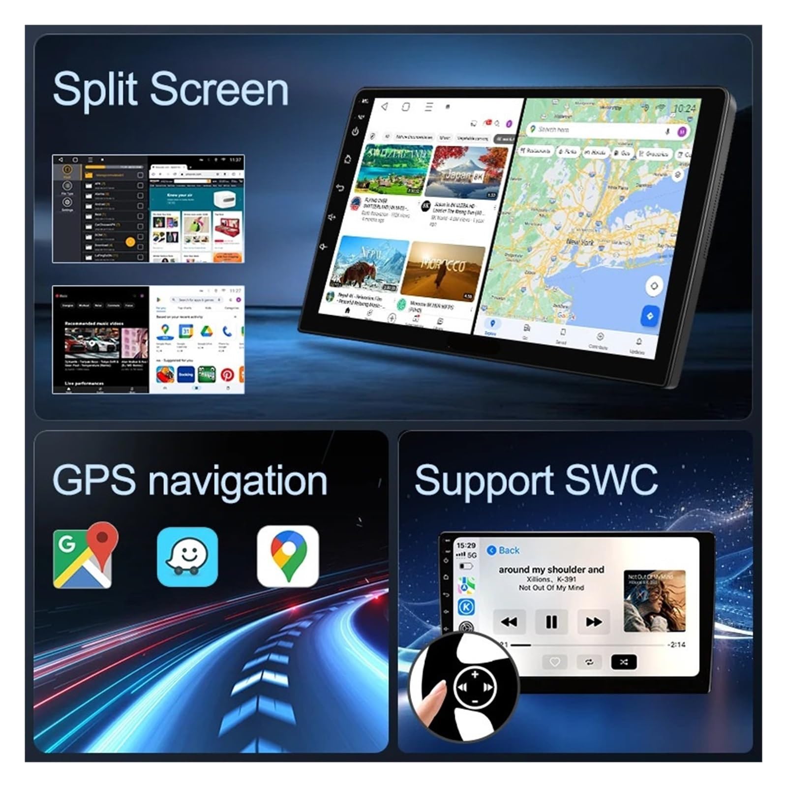 VW Golf 4 IV & Jetta MK4 Android 12 Car Stereo with Apple CarPlay & Android Auto - 8GB RAM 256GB Storage (H6 Style B) | Multimedia Player for Classic Cars | Perfect for Road Trips & Daily Commuting