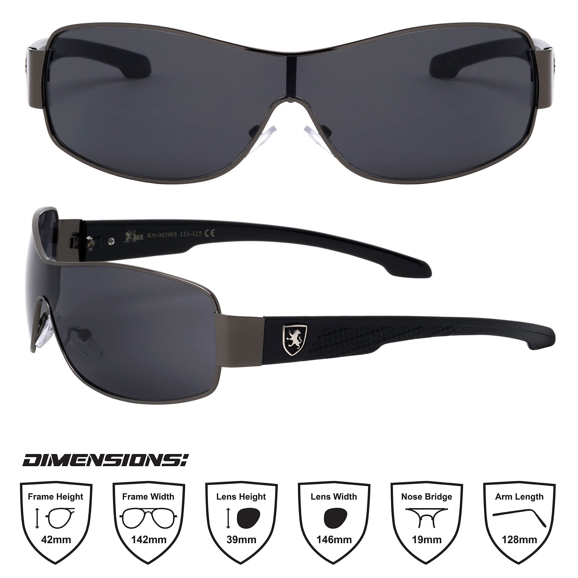 One Piece Shield Sports Sunglasses - UV Protection, Lightweight & Durable for Running, Cycling, Hiking & Outdoor Activities