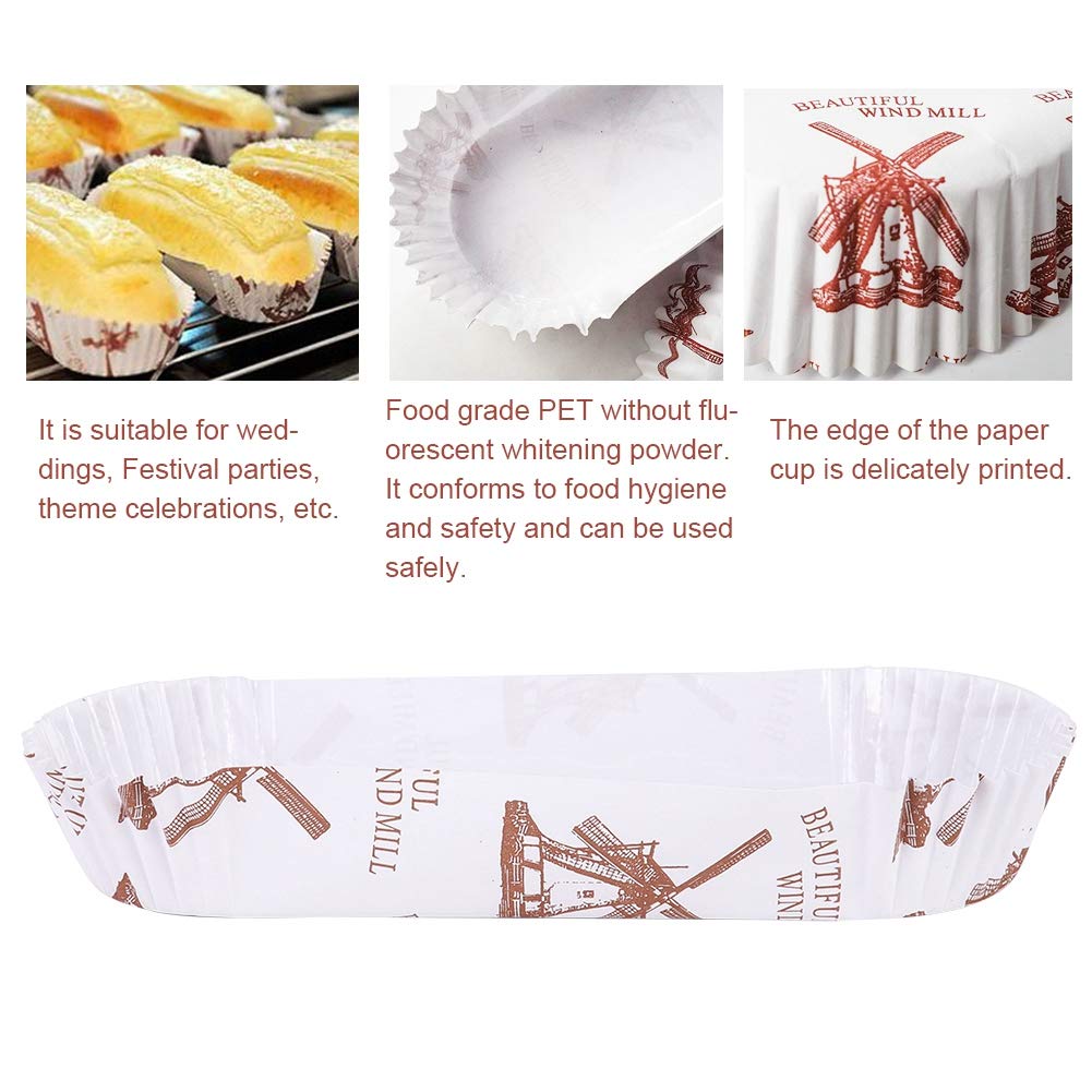 300Pcs Windmill Shaped Cake Paper Cups - Disposable Cupcake Wrappers for Baking, Pastry & Kitchen Use - Perfect for Birthday Parties, Weddings & Home Baking Accessories