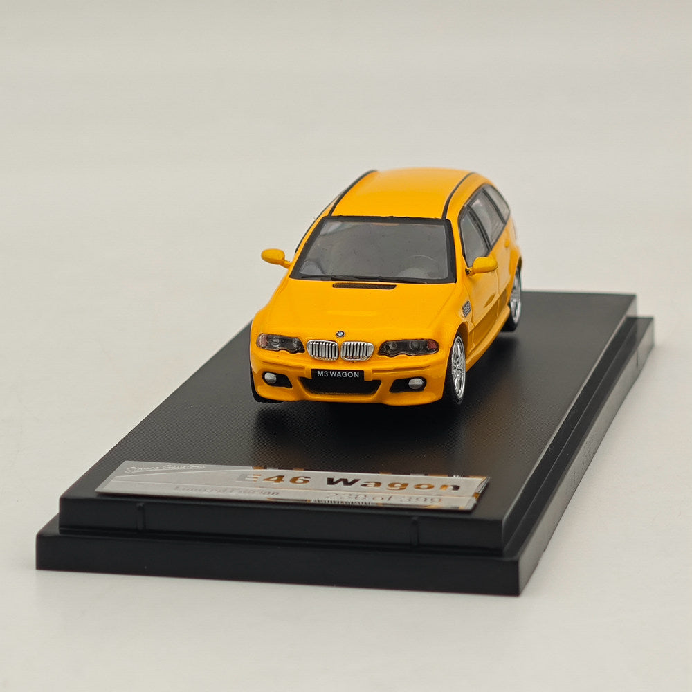 1:64 Scale Stance Hunters E46 Wagon Diecast Model Car - Limited Edition Collectible Yellow BMW - Perfect for Car Enthusiasts, Display & Gift Giving