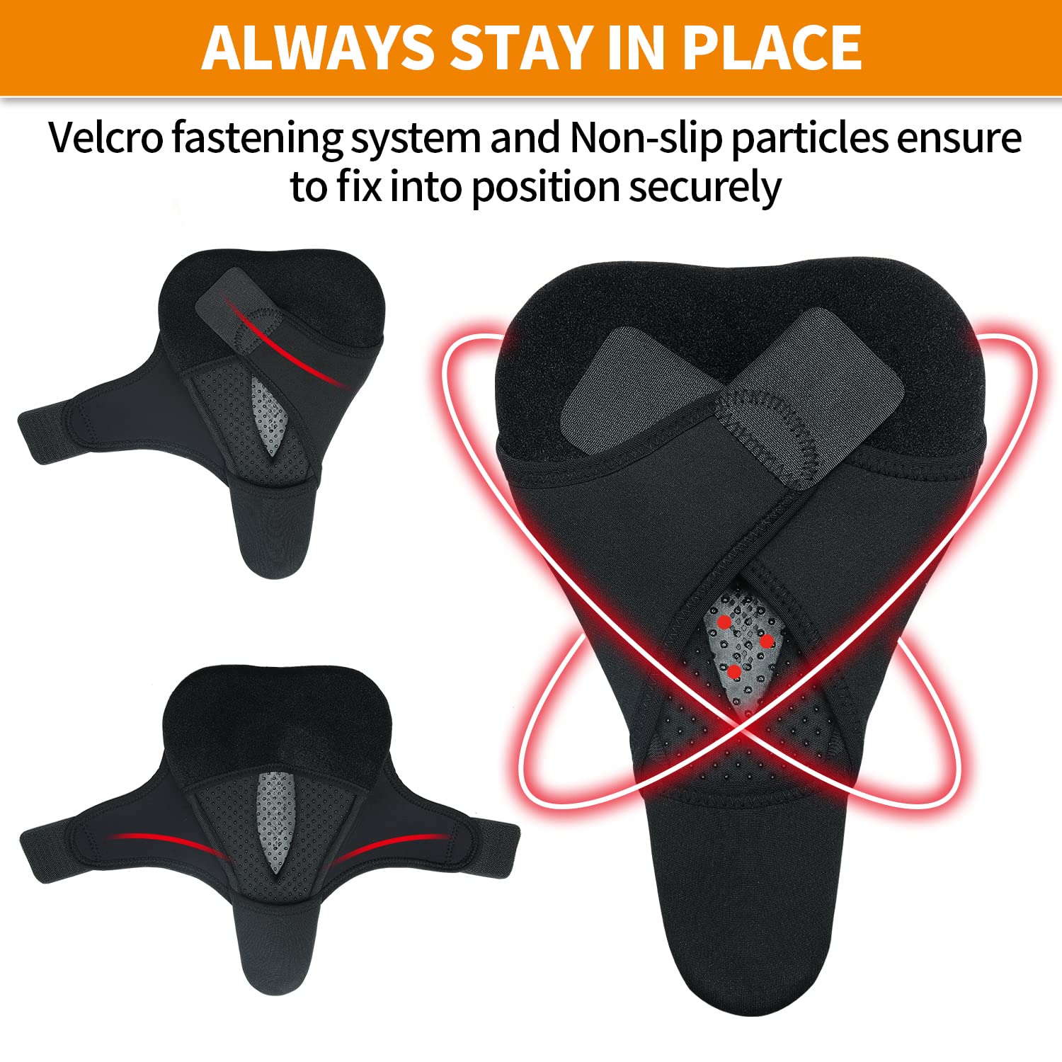 Women's 3D Padded Cycling Shorts with Gel Bike Seat Cover - Breathable Bicycle Underwear & Comfortable Seat Cushion Set (Rose-M/Black) for Road Biking, Spinning & Indoor Cycling Workouts