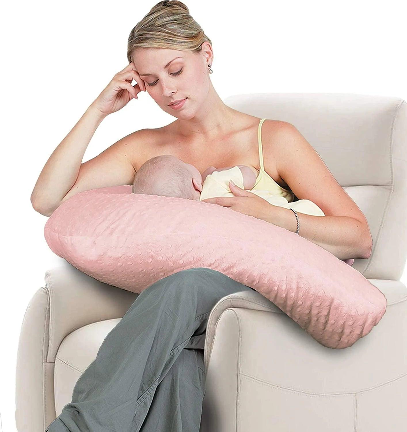Jolly Jumper Boomerang Nursing Pillow - Comfortable & Ergonomic Breastfeeding Support for New Moms - Perfect for Nursing, Bottle Feeding & Baby Cuddling at Home or On-the-Go