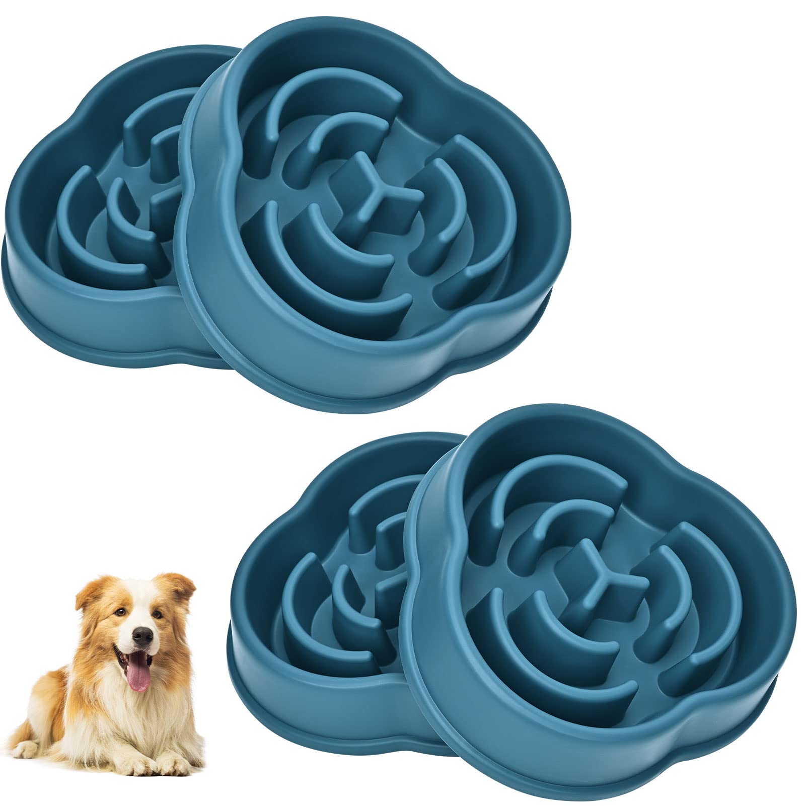 Slow Feeder Dog Bowls for Small & Medium Dogs - Non-Toxic Puzzle Feeder with Anti-Slip Base - Prevents Choking & Promotes Healthy Eating - Perfect for Puppies & Fast Eaters - Great for Mealtime Enrichment & Portion Control