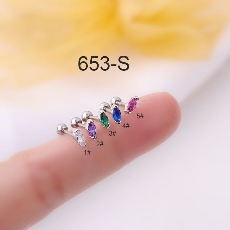 20G Cartilage Stud Earrings - Stainless Steel Tragus & Marquise Earrings for Women | Hypoallergenic Body Jewelry for Pierced Ears | Perfect for Daily Wear, Parties & Special Occasions