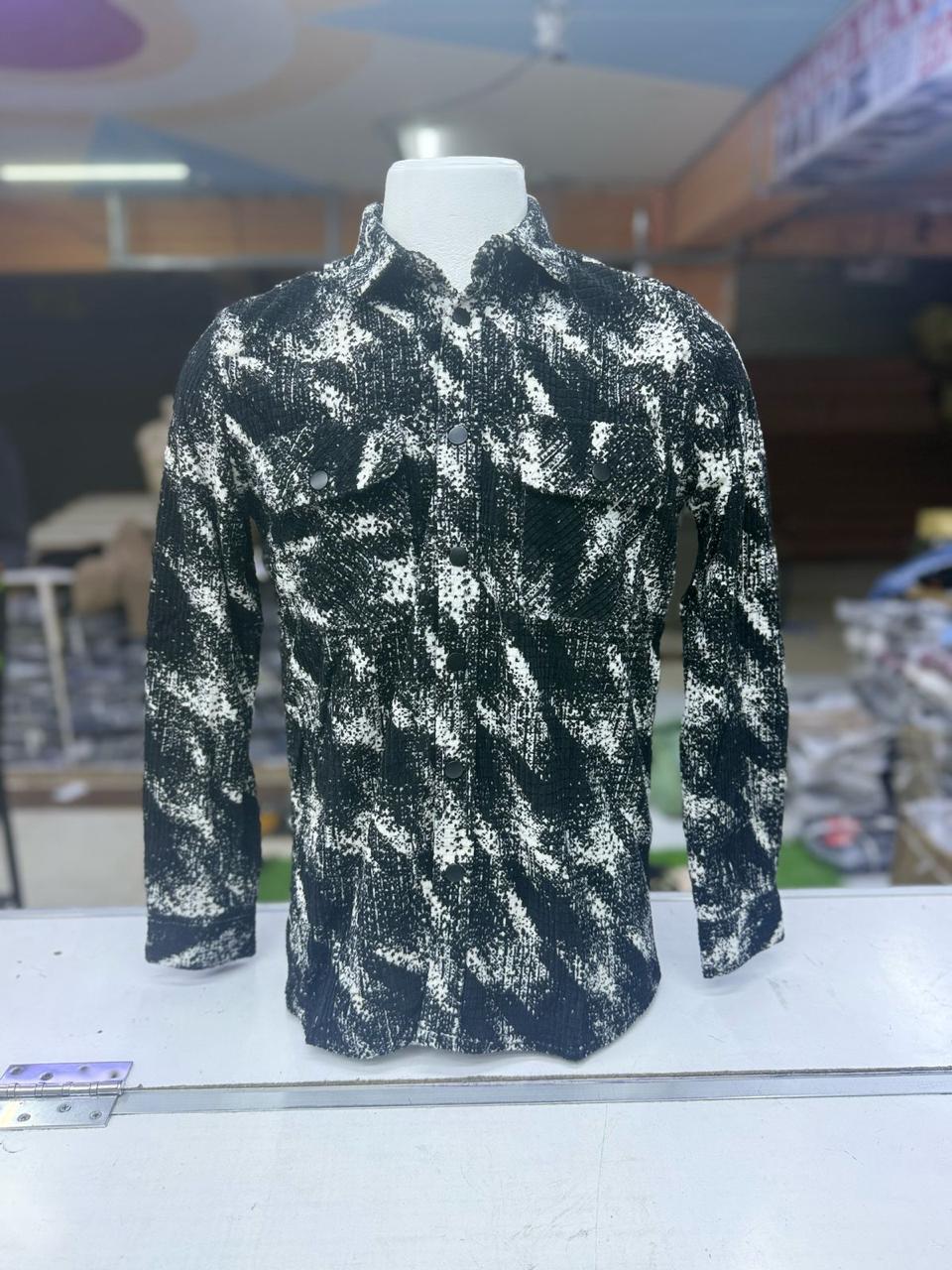 Stylish Men's Textured Checkered Long Sleeve Button Down Shirt - Casual Office Wear & Fall Fashion Essential