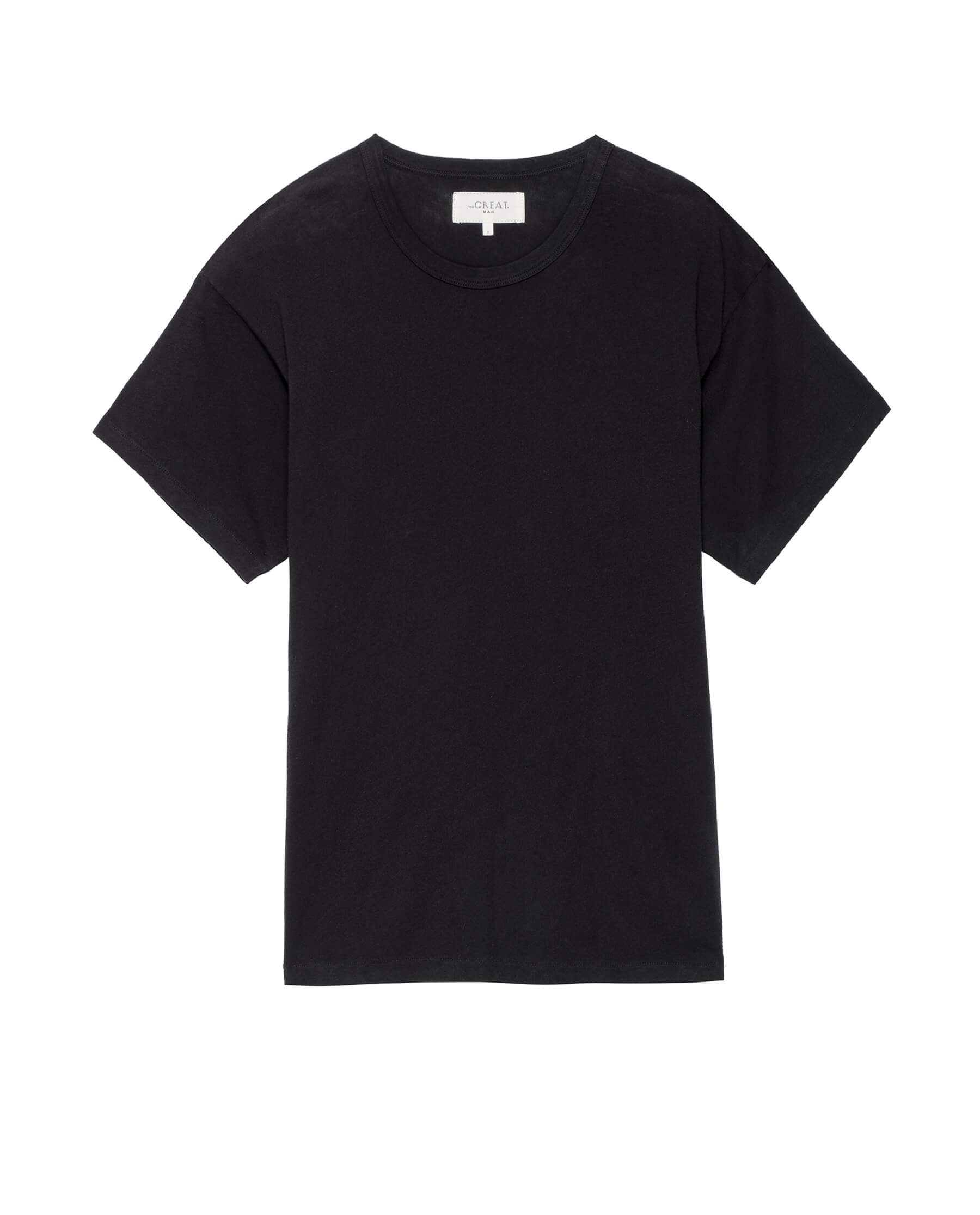 Men's Boxy Crew Neck T-Shirt - Almost Black | Casual Comfort Fit for Everyday Wear