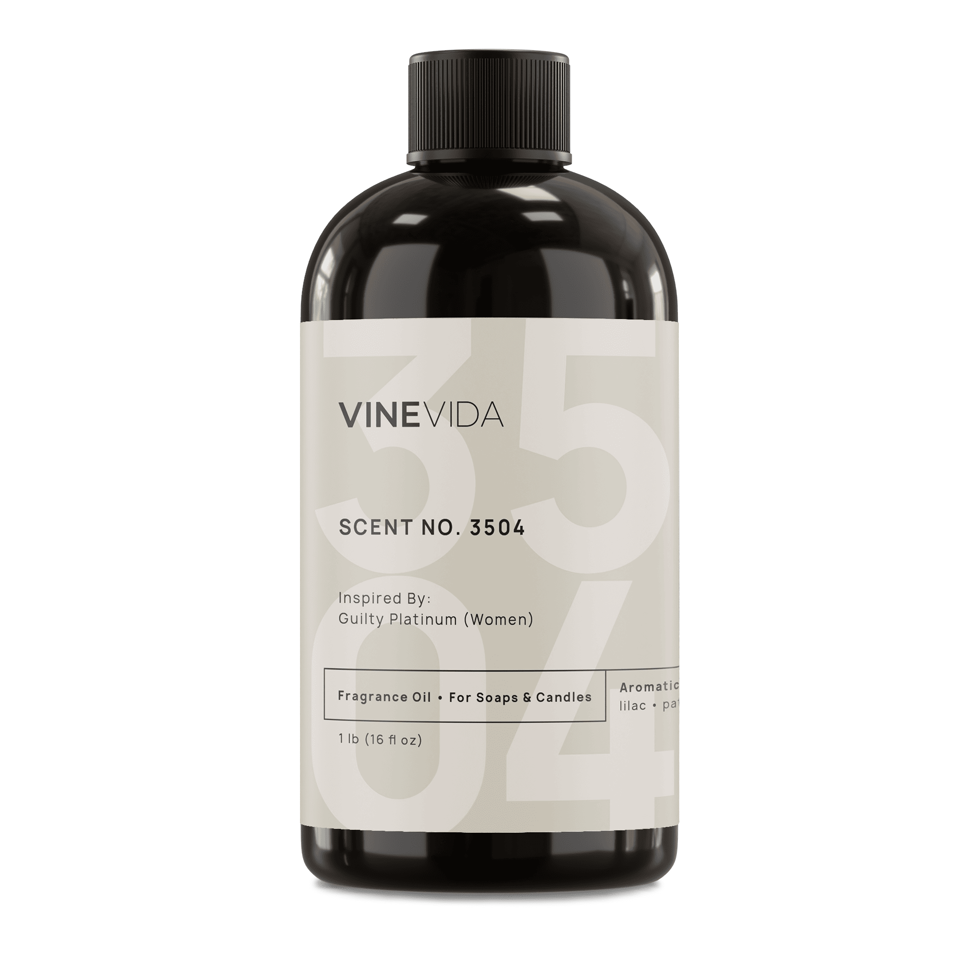 NO. 3504 Premium Fragrance Oil for Soaps & Candles - Gucci Guilty Platinum for Women Scent | Perfect for DIY Home Fragrance, Bath & Body Products