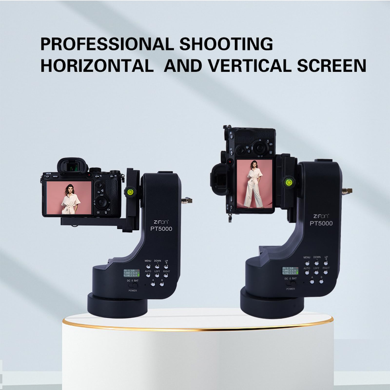 PT5000 360° Auto Motorized Rotating Panoramic Tripod Head with Remote Control - Professional Universal Shaft for DSLR & Mirrorless Cameras - Supports 5KG (11LB) Load - Perfect for Time-Lapse, Panoramic Photography & Video Stabilization