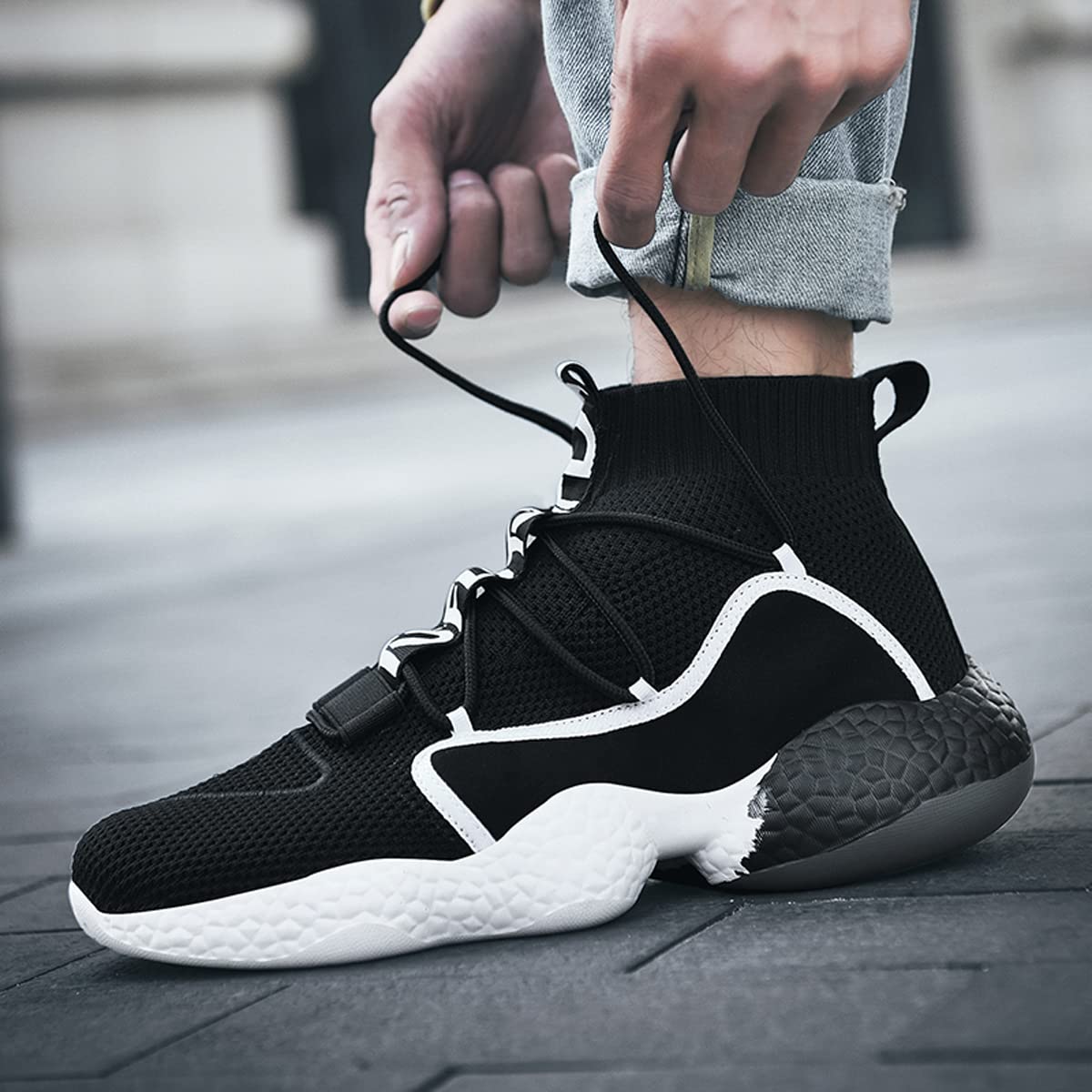 **LIBINXIF Breathable Non-Slip Sneakers for Women & Men – Lightweight Walking Shoes, Running Trainers, Couple Socks Shoes – Perfect for Gym, Jogging & Casual Wear**
