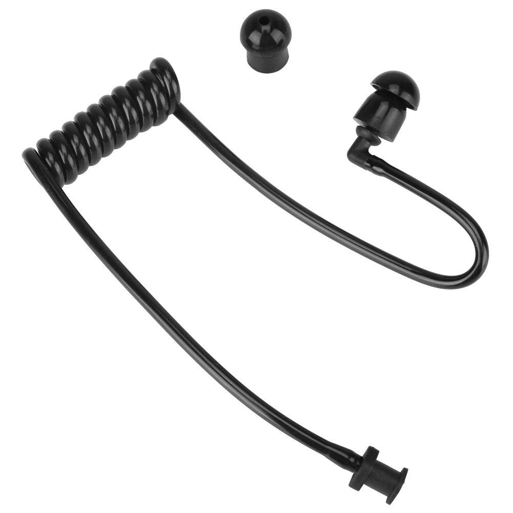Replacement Coil Audio Tube for Two-Way Radio Headset - Single Channel Walkie Talkie Headphone Replacement (Black) | Durable & Clear Communication for Security, Construction & Outdoor Adventures