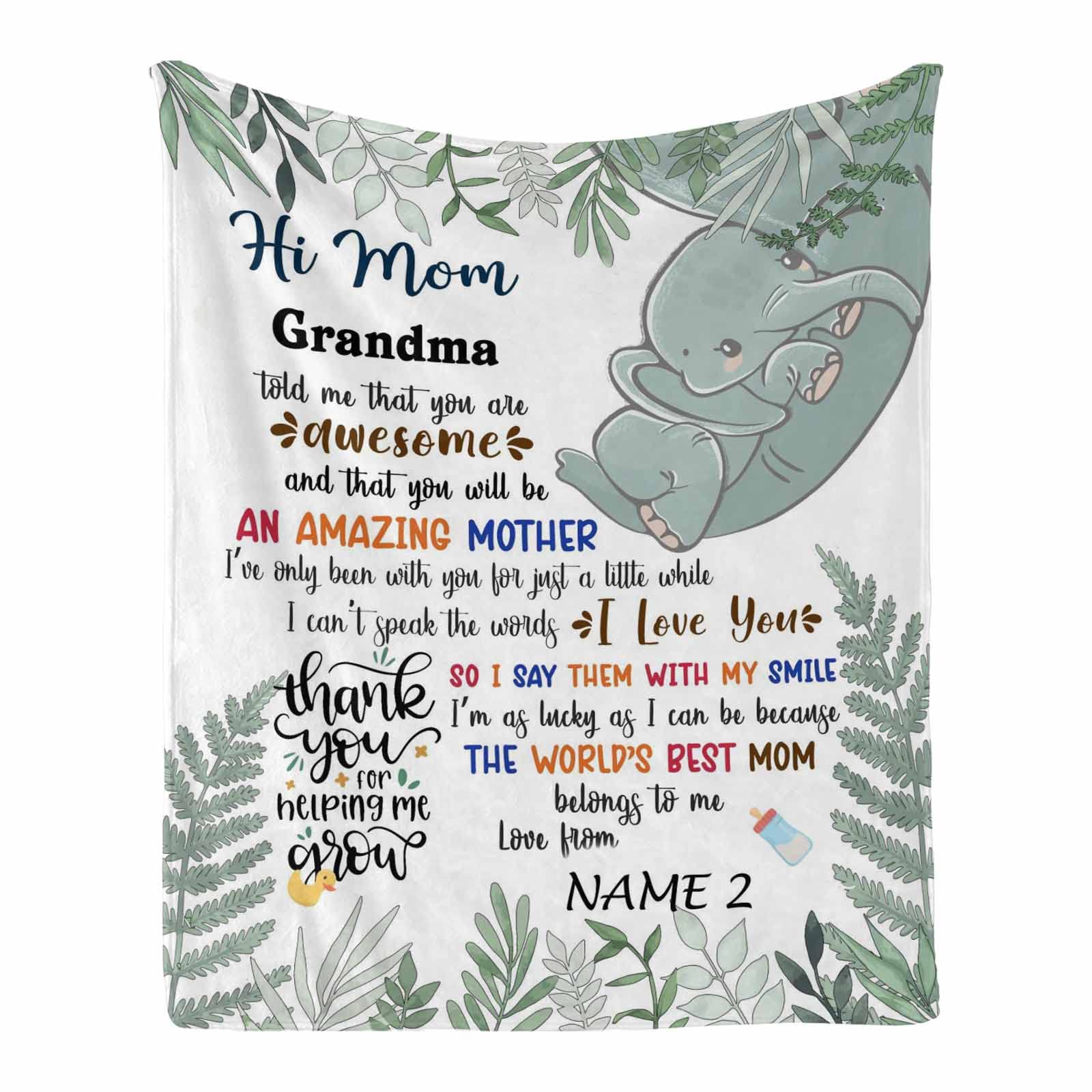 Personalized Mother's Day Blanket Gift - Custom 'World's Best Mom' Fleece Throw Blanket for Women, Small Size - Cozy Home Decor & Thoughtful Present for Birthday, Christmas