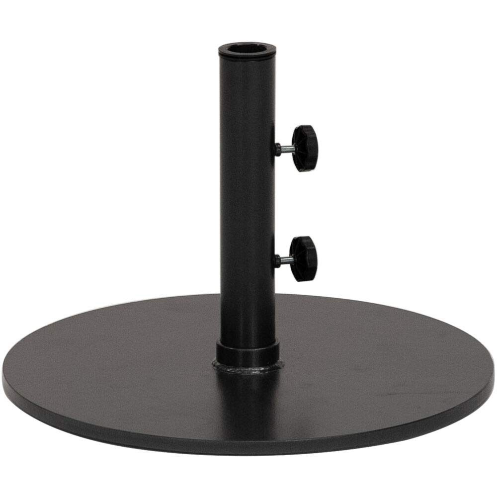 Hanover 50lb Commercial Grade Heavy Duty Outdoor Umbrella Base - Rust-Resistant All-Weather Steel Weight Stand for Market Patio Garden Poolside Use