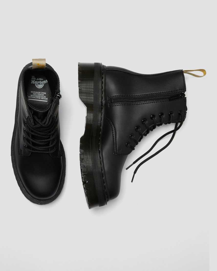 Dr. Martens Vegan Jadon II Black Leather Boots - Stylish & Comfortable for Everyday Wear, Work & Outdoor Adventures