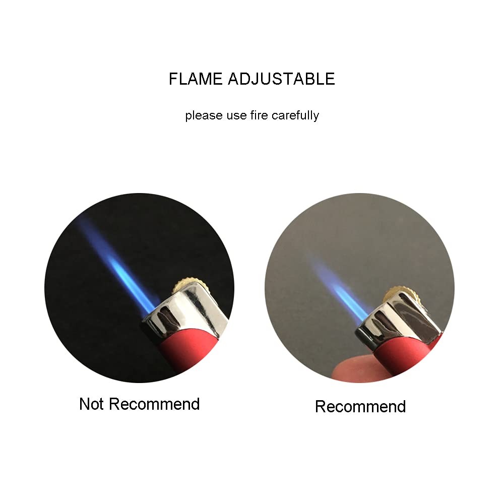 2-Pack Red Butane Torch Lighter - Multipurpose Metal Lighter for Cooking & Soldering