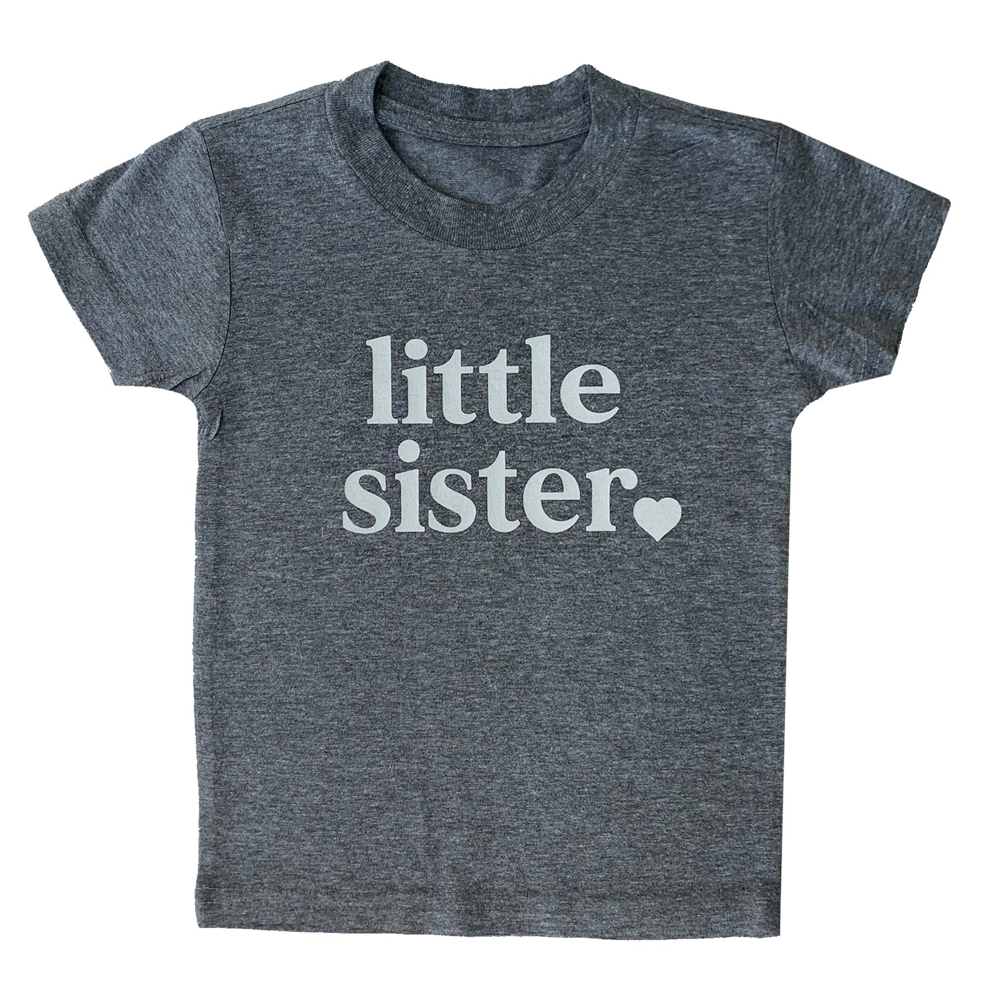 Big Sister & Little Sister Matching Sibling Reveal T-Shirts for Toddler Girls - Cute Baby Announcement Outfit for Family Photos & Gender Reveal Parties