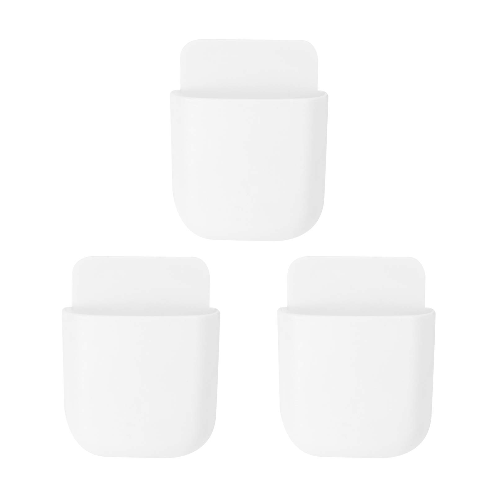 DOITOOL 3-Piece Wall Mounted Storage Organizer Box - Multifunctional Hanging Container for Phone Charging, Keys & Small Items - Space Saving Home Organization (White) - Perfect for Bedroom, Bathroom, Entryway & Office