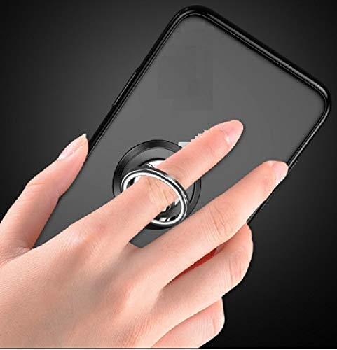 Shockproof Slim Brushed Texture Phone Case for Motorola Moto G Fast with Tempered Glass Screen Protector - Compatible Protective Cover with Ring Stand & Kickstand (Red) | Perfect for Outdoor Activities, Work & Daily Use