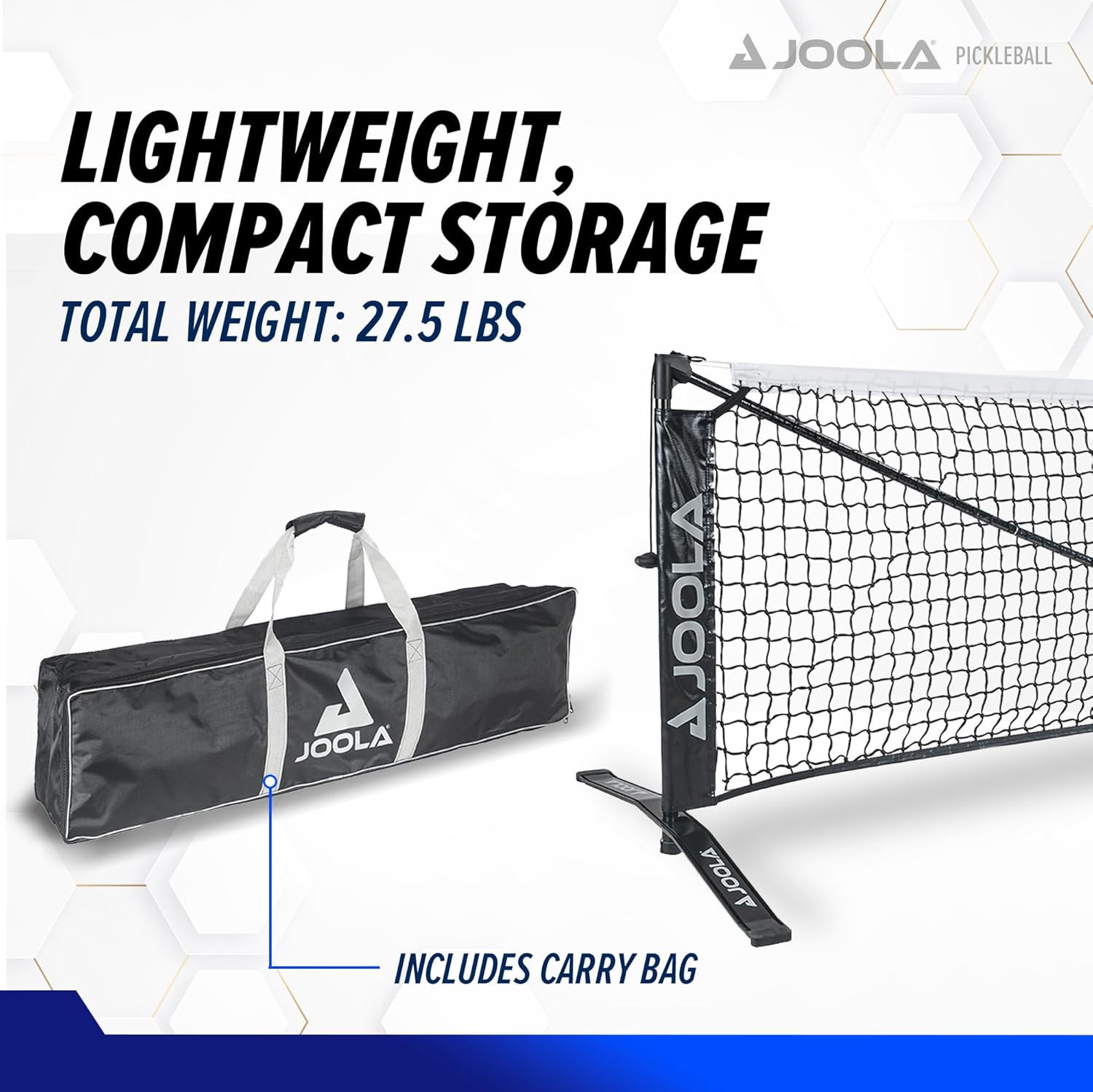 JOOLA Symmetry Portable Pickleball Net - Regulation Size for Outdoor & Indoor Play - Easy Setup for Backyard, Court, and Gym Use