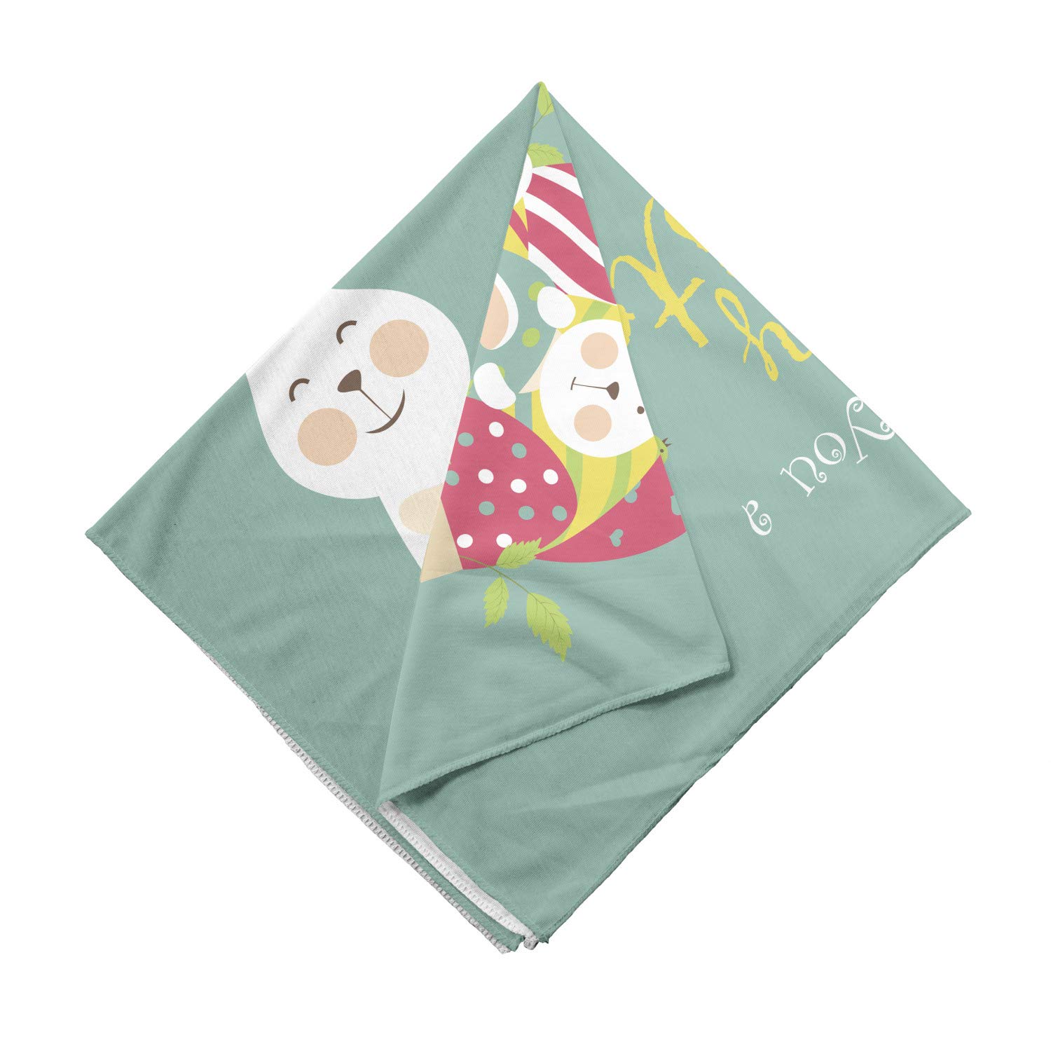Ambesonne Easter Bunny Bandana - Unisex Head & Neck Scarf for Spring Celebrations