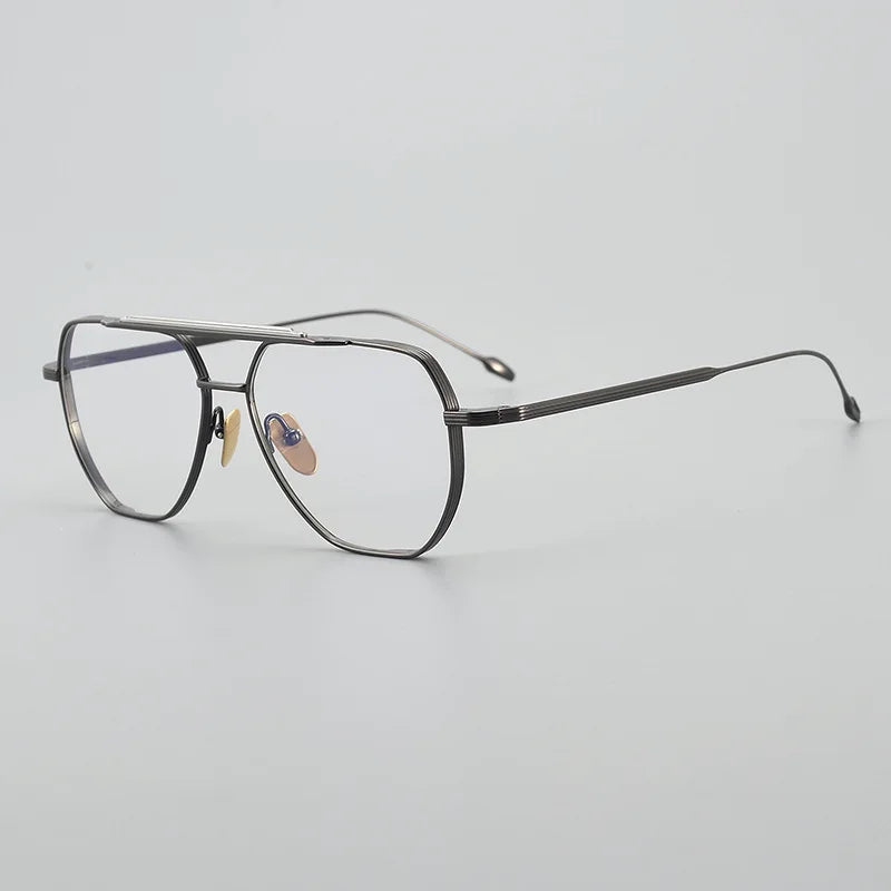 Stylish Unisex Black Titanium Oval Full Rim Double Bridge Eyeglasses - Jr39 - Perfect for Reading, Work & Fashion Accessories
