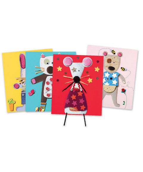 Creative Djeco Collage Kits for Kids - Fun Art & Craft Activities for Toddlers & Preschoolers - Perfect for Home, School & Birthday Party Projects