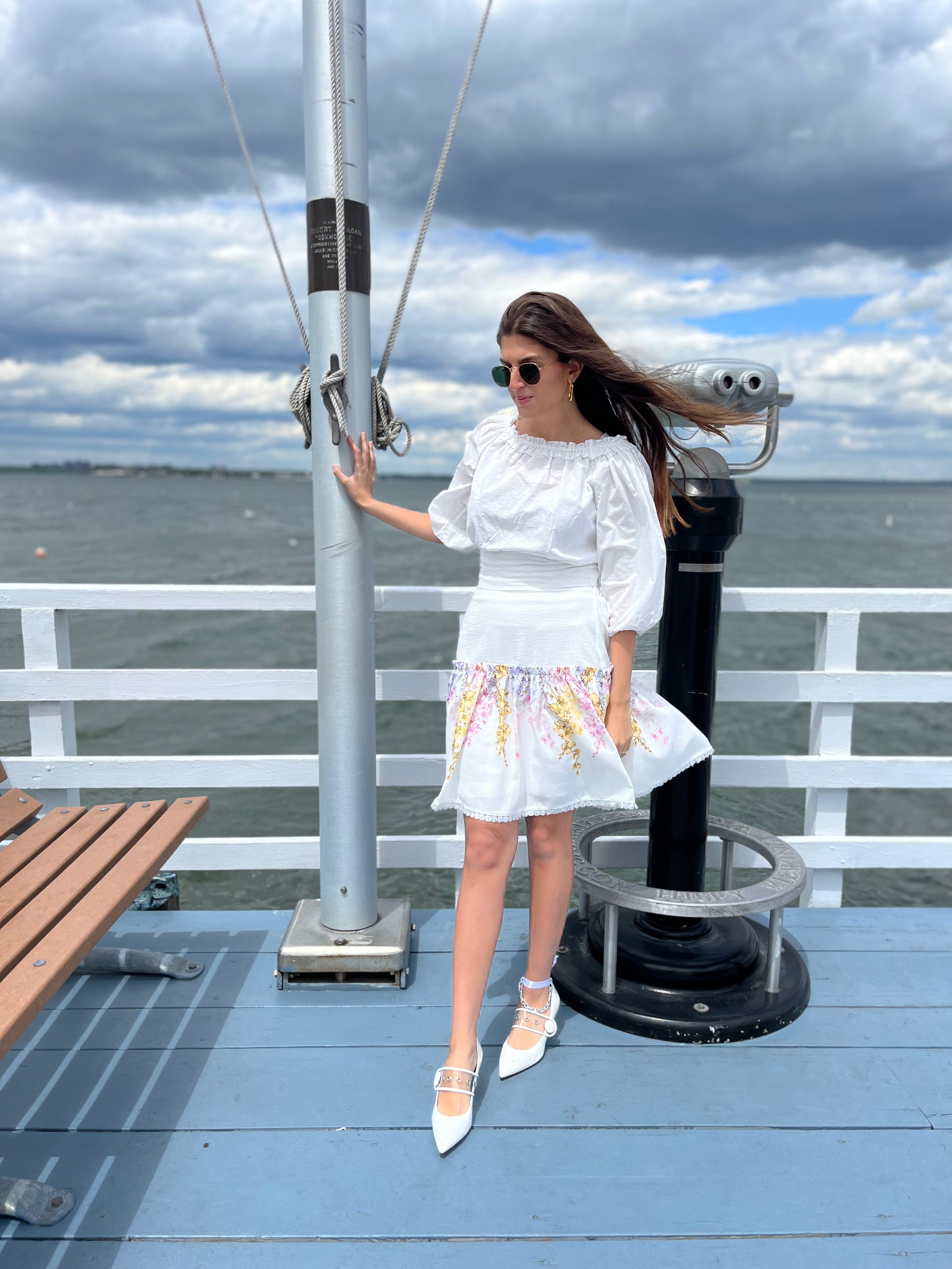 Stylish Spring Skirt for Women - Floral Printed A-Line Midi Skirt with Pockets | Perfect for Casual Outings, Picnics & Spring Weddings