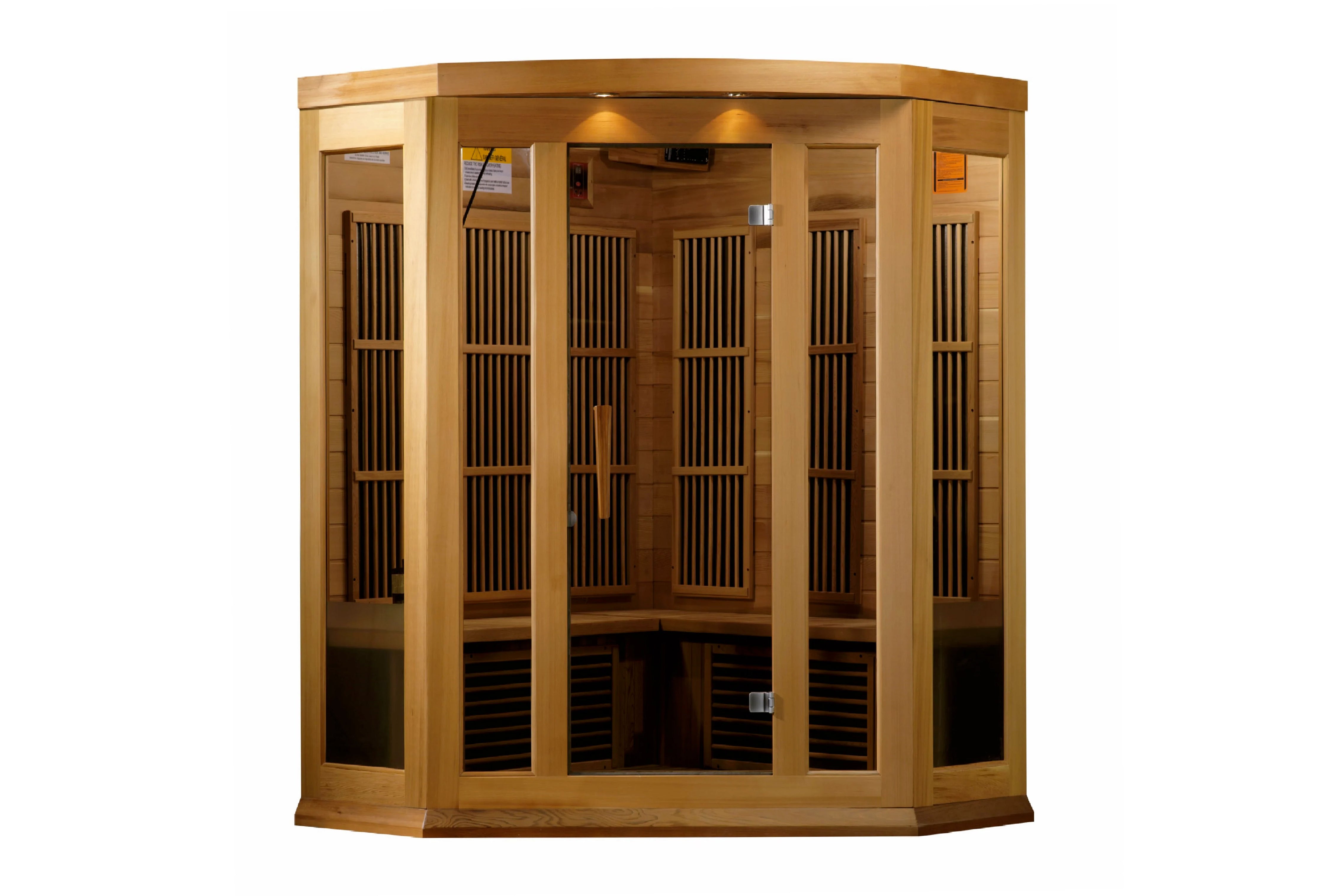 Maxxus Avignon Edition 3-Person Corner Low EMF FAR Infrared Sauna for Home Relaxation & Detox - Perfect for Wellness, Muscle Recovery & Stress Relief