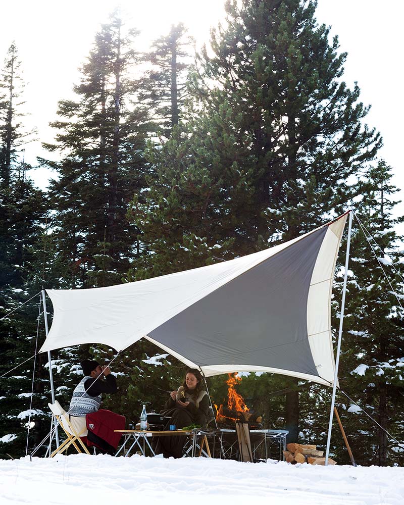 Takibi Tarp Hexa Set M - Waterproof Camping Shelter for Outdoor Adventures - Perfect for Hiking, Backpacking & Beach Trips