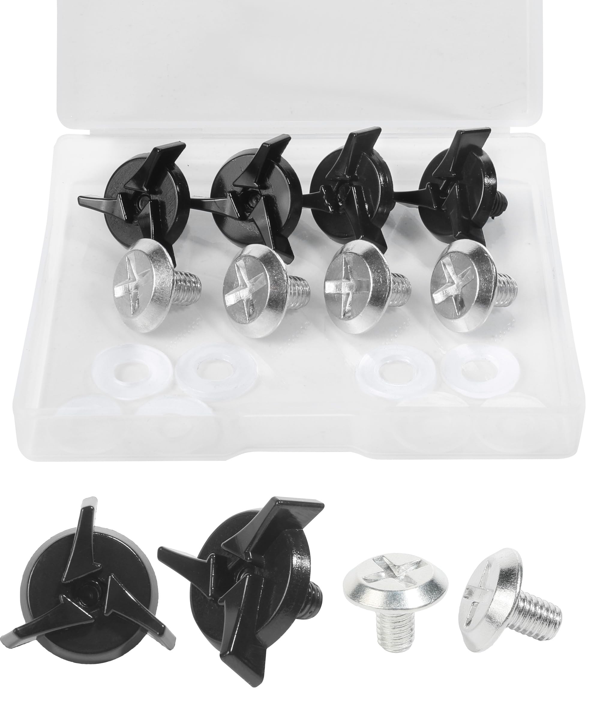 8pcs Motorcycle Helmet Screws & Visor Clips - Durable Helmet Accessories for Cross Country Riding