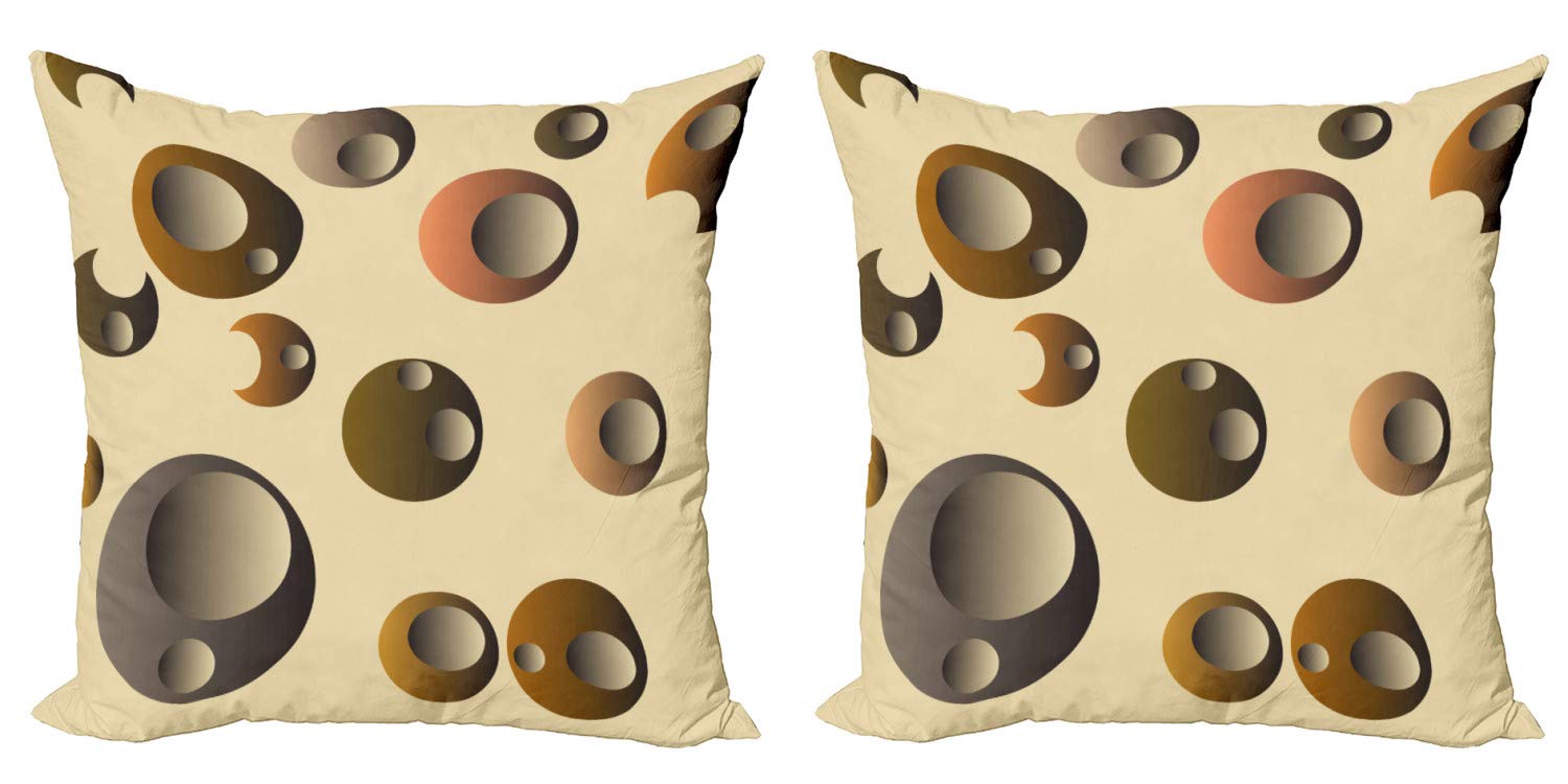Ambesonne Retro Throw Pillow Covers Set of 2 - 18