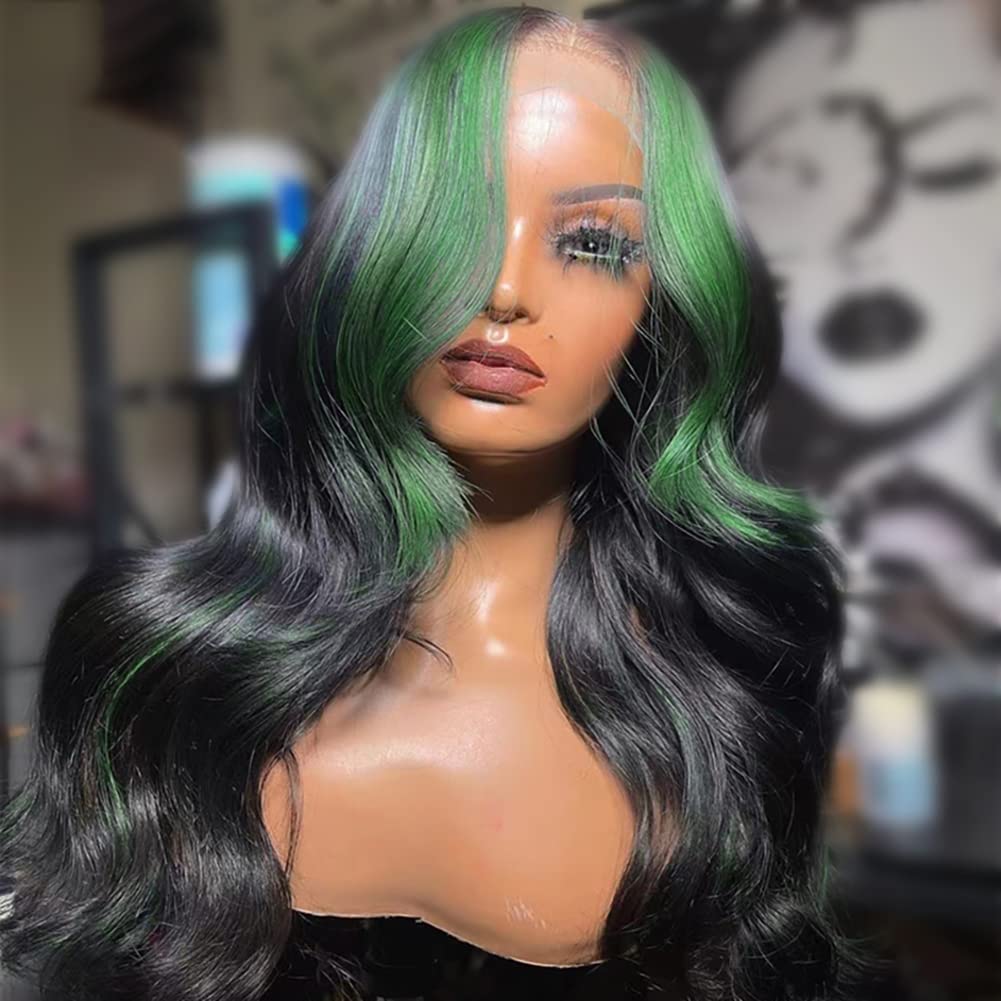 13x4 Lace Front Wigs with Baby Hair - 100% Peruvian Human Hair, Remy Hair 4x4 Closure Wig for Women, Silk Top Lace Frontal Wig with Black Roots (8 Inch, 180 Density) - Perfect for Daily Wear, Parties & Special Occasions