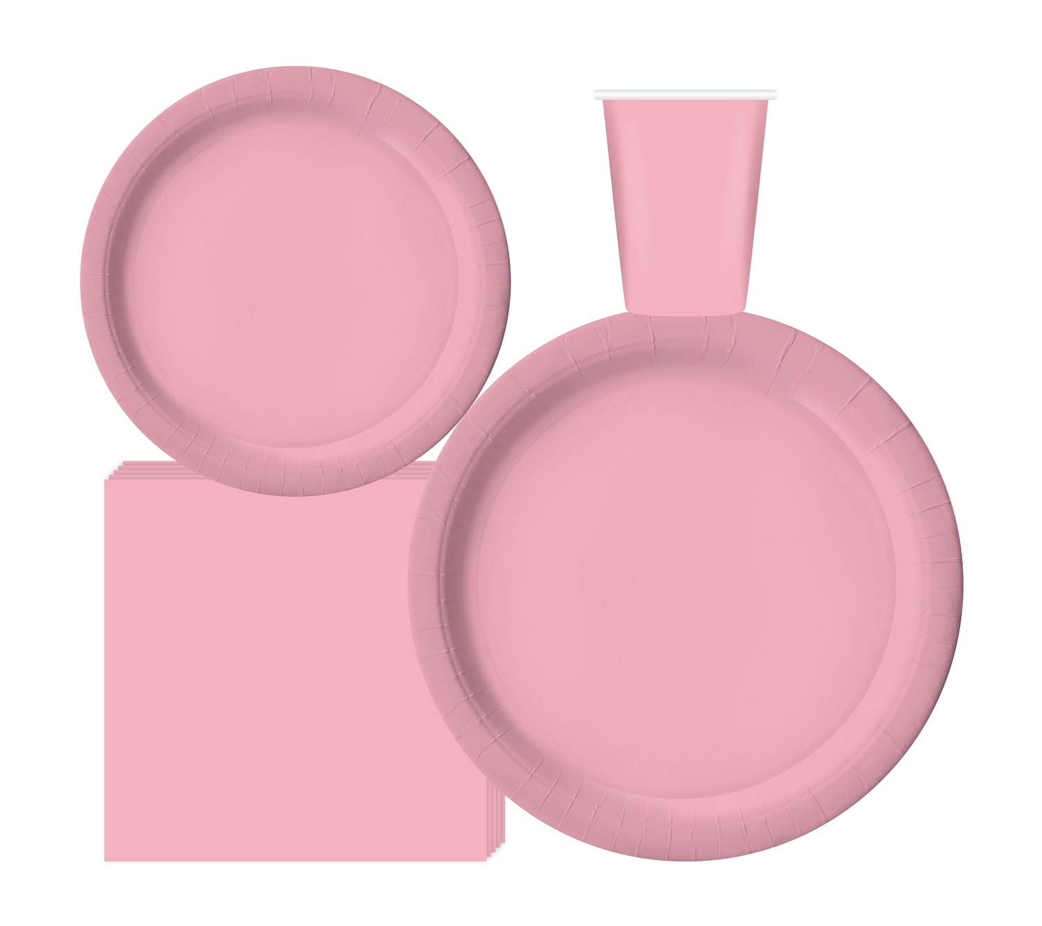 Gender Reveal Party Supplies Set - 50 Count Disposable Dinner Plates, Dessert Plates, Cups & Napkins in Pink & Blue - Perfect for Baby Shower, Birthday Celebrations & Gender Announcement Parties