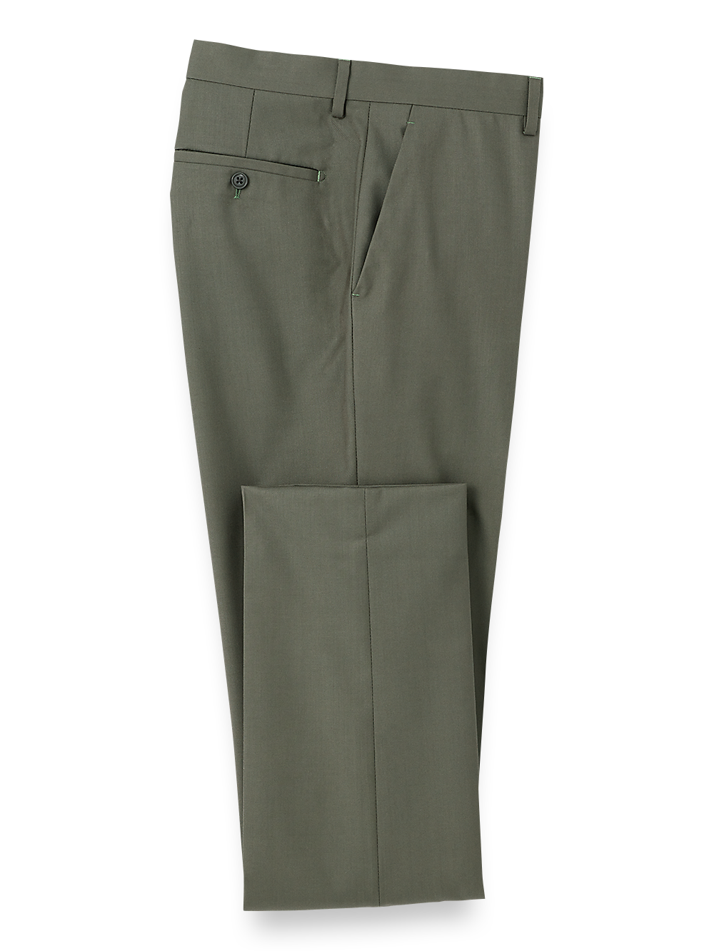 Stylish Travel Flat Front Pants for Men & Women - Comfortable Olive Green Casual Trousers for Airplane, Office & Outdoor Adventures