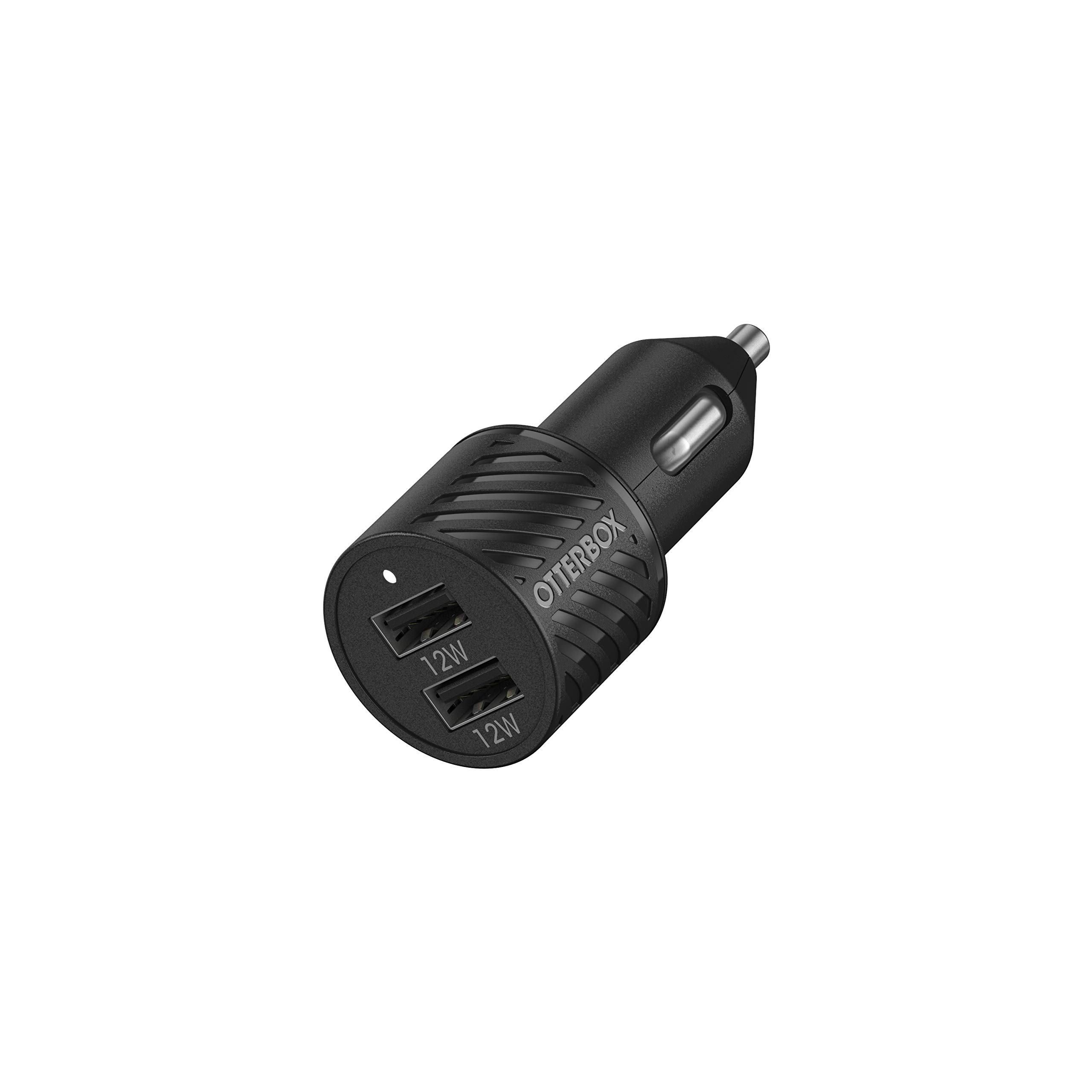 OtterBox 24W Dual Port USB-A Car Charger - Fast Charging for iPhone, Android, Samsung - Black | Perfect for Road Trips & Daily Commutes