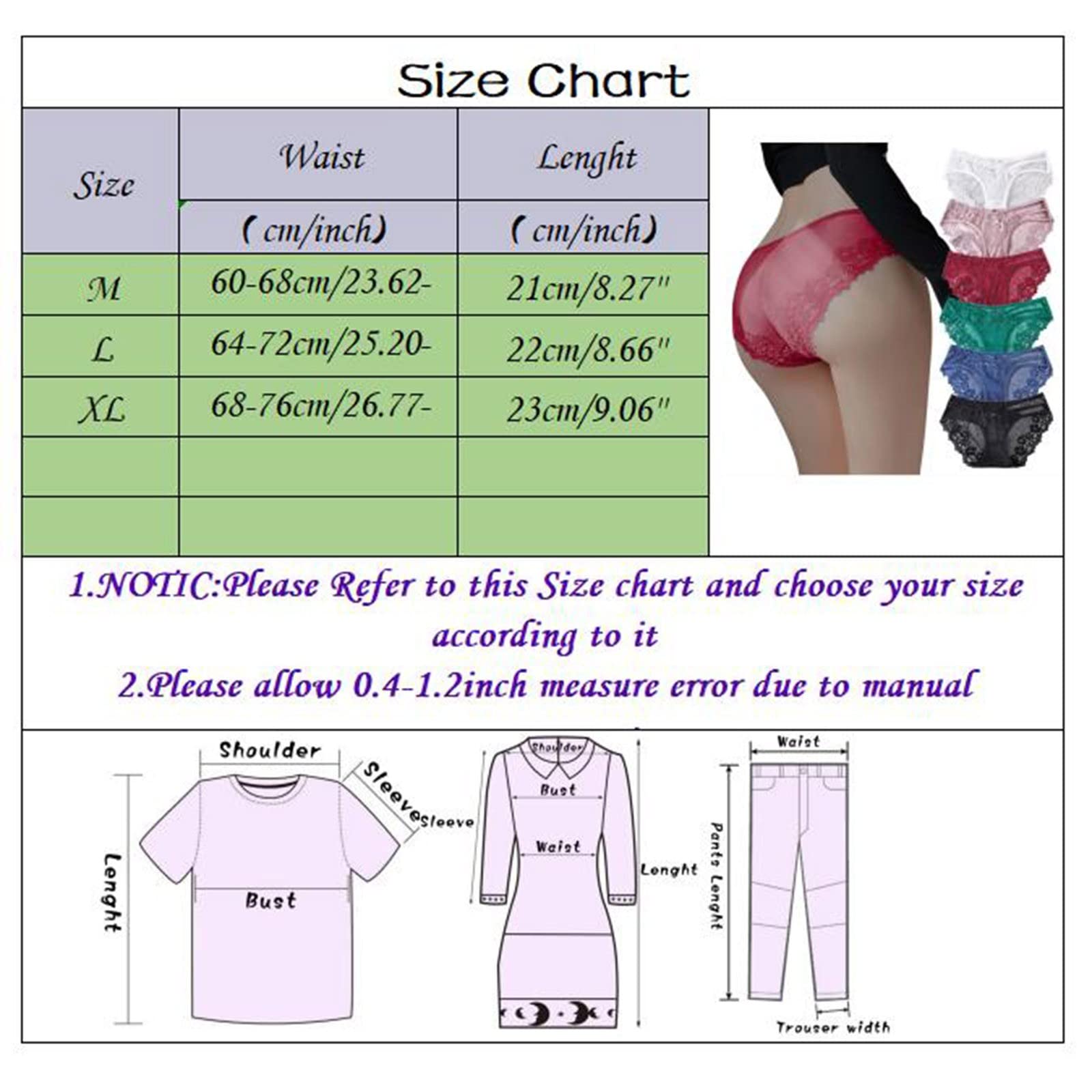 Sexy Low Waist Lace Panties for Women - Irregular Waist Hollow Out VS Briefs with Adjustable Straps in Pink | Perfect for Valentine's Day, Date Night & Lingerie Collection