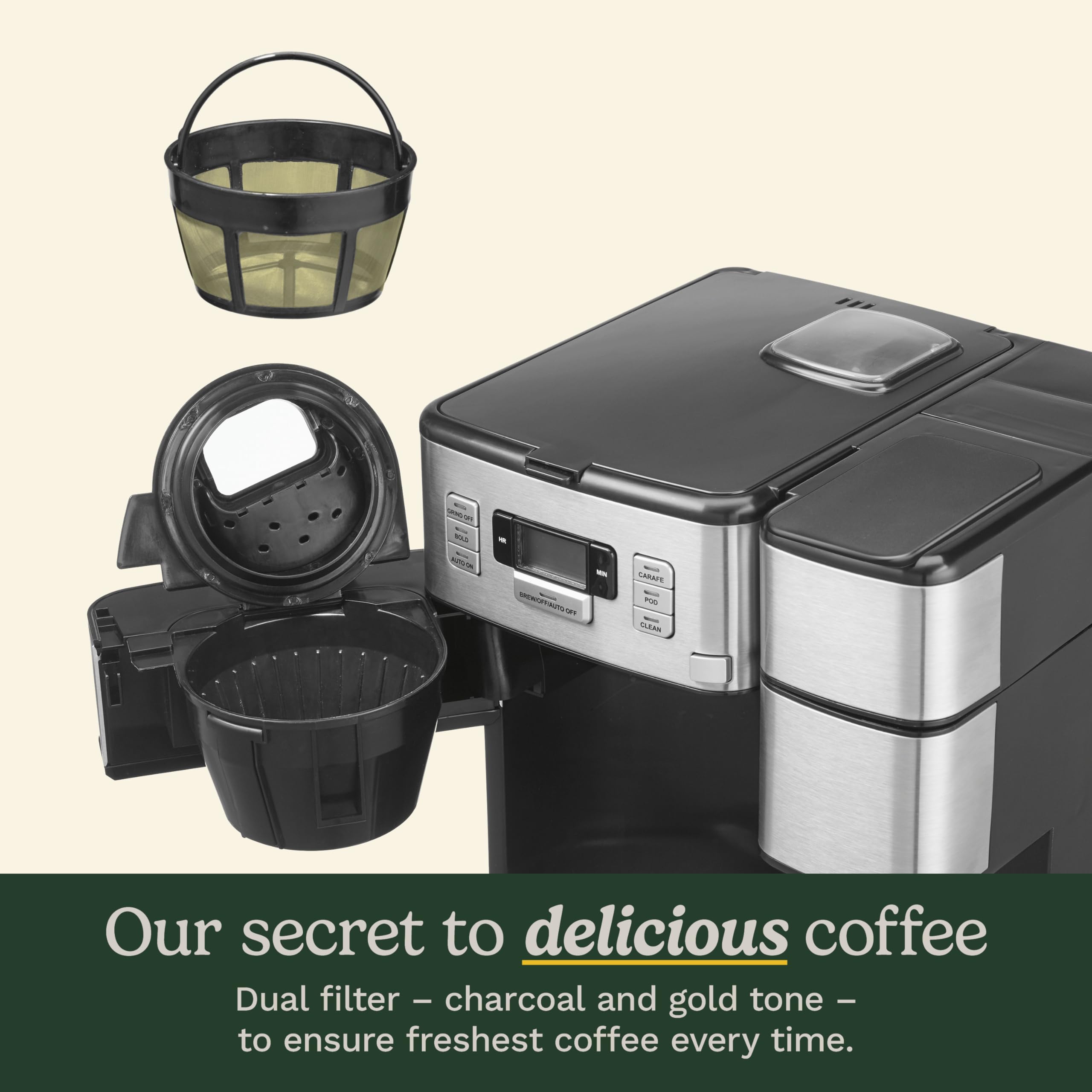 Cuisinart SS-GB1 12-Cup Grind & Brew Coffee Maker with Built-in Grinder - Single-Serve Brewer for 6oz/8oz/10oz Cups - Black/Silver Glass Carafe - Perfect for Home, Office & Entertaining