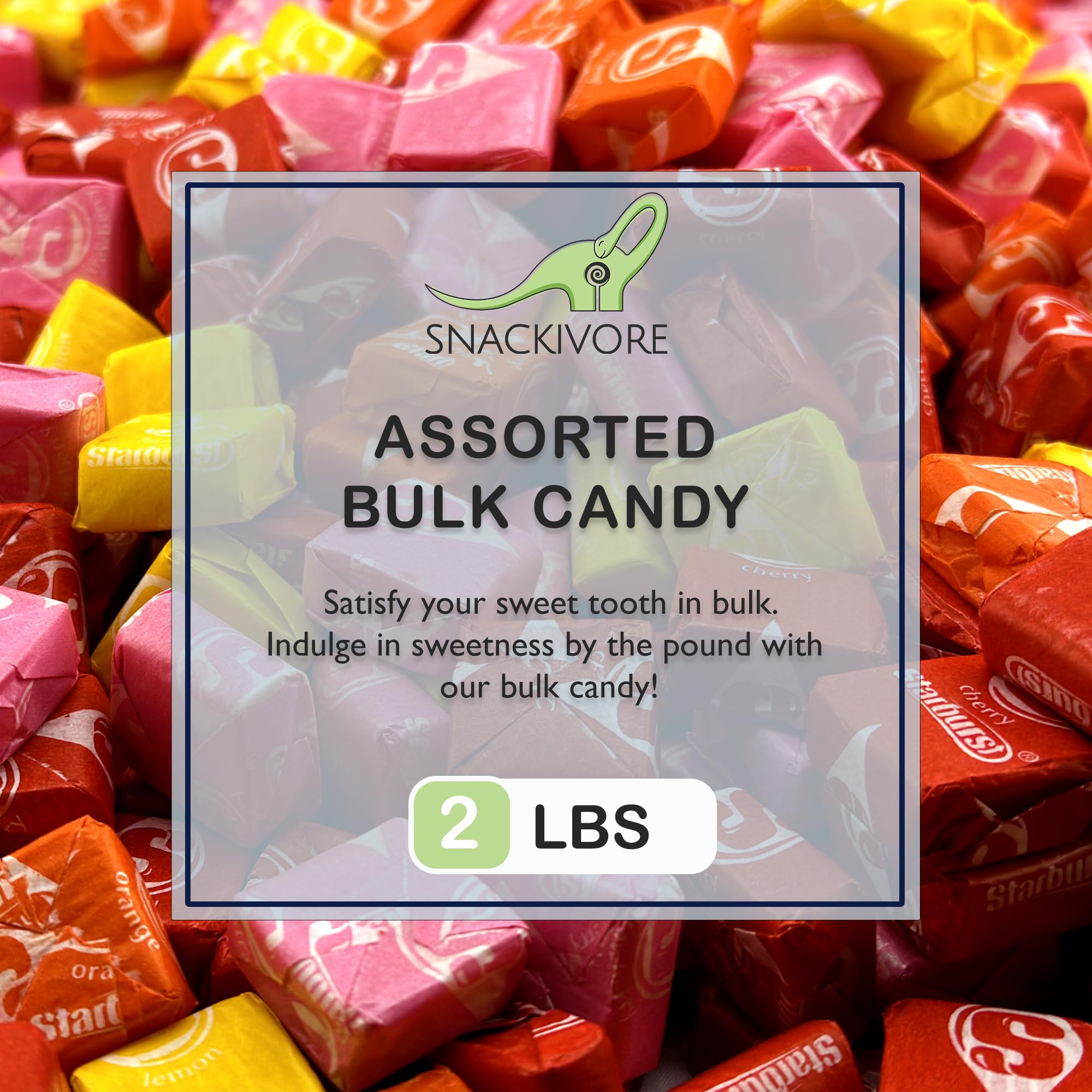 Bulk Fruit Taffy Candy - 2lb Bag of Individually Wrapped Chewy Candies | Perfect for Party Favors, Halloween Treats & Office Snacks