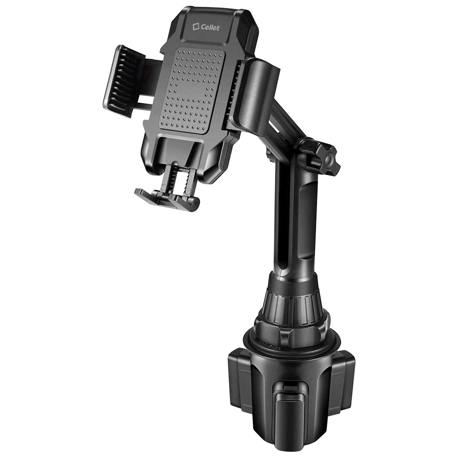 Car Cup Holder Phone Mount for iPhone & Android - Universal Phone Holder Cradle Compatible with Tesla Model 3/Y - Perfect for Road Trips & Hands-Free Driving