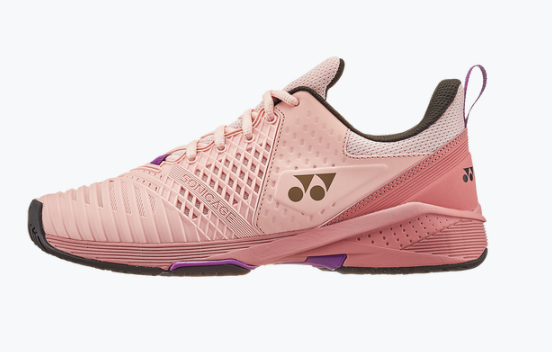 Yonex Power Cushion Sonicage 3 Women's Tennis Shoes - Pink/Beige - All Court Performance for Ladies - Perfect for Casual Play & Competitive Matches