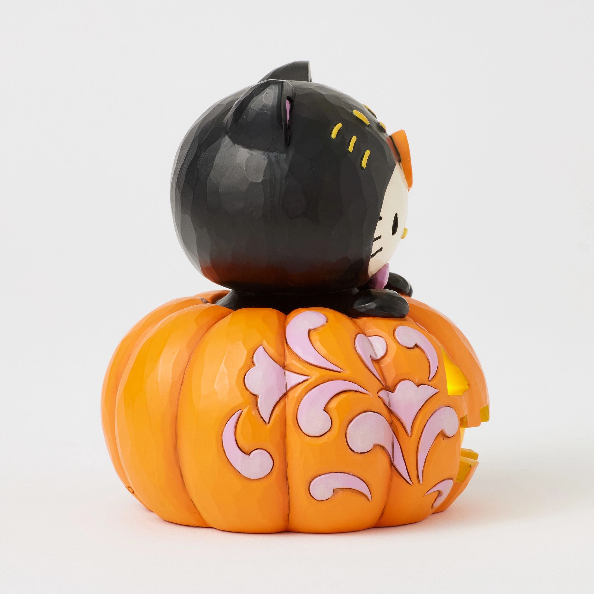 Hello Kitty Black Cat Pumpkin Plush Toy - Cute Kawaii Halloween Decor & Gift for Kids, Girls, Fans - Perfect for Home, Party, Cosplay & Photo Props