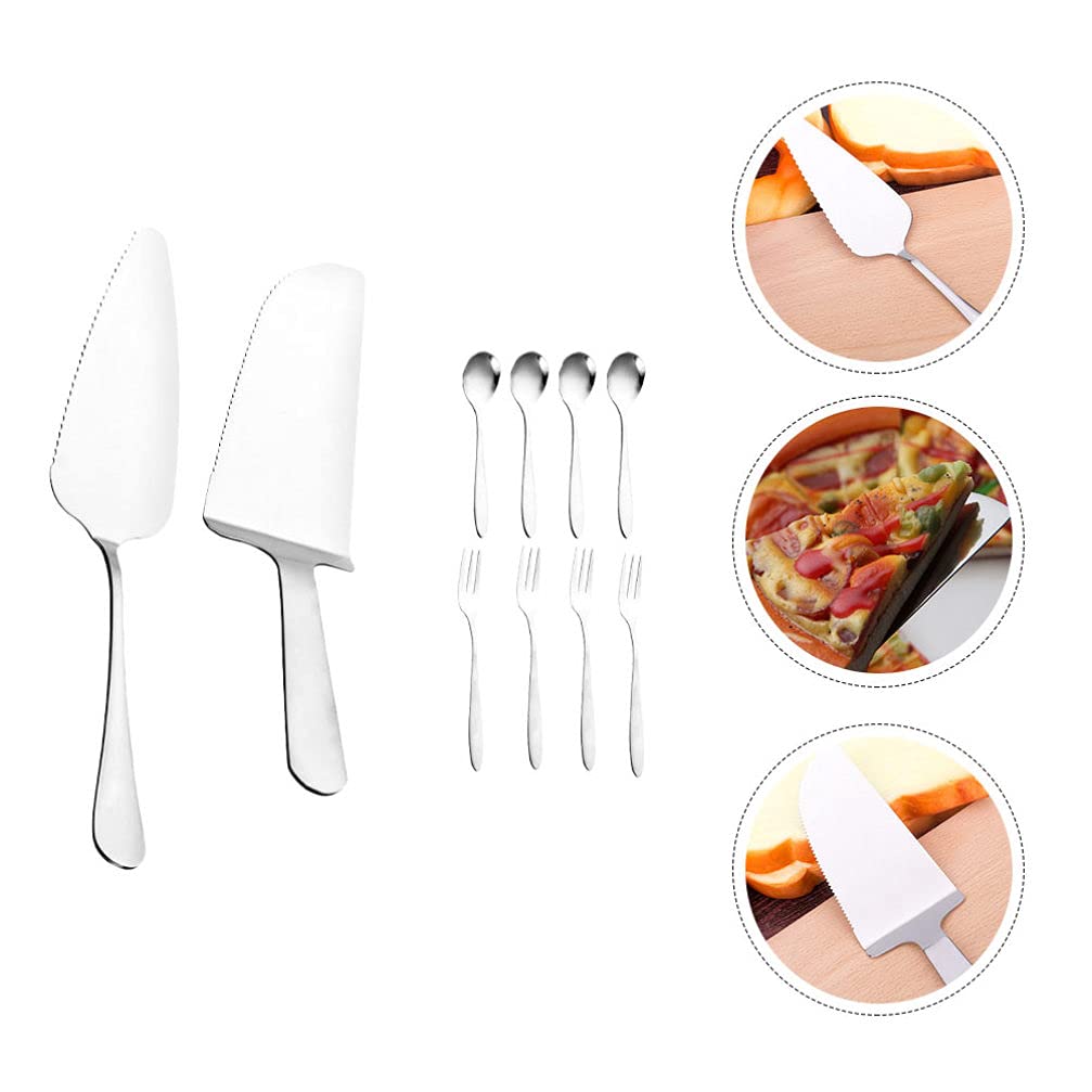 Hemoton 3-Piece Stainless Steel Baking Tool Set - Cake Spatula, Pastry Fork & Dough Cutter for Cake Decorating, Fondant Scraping, Pizza Making - Perfect for Home Bakers & Professional Chefs