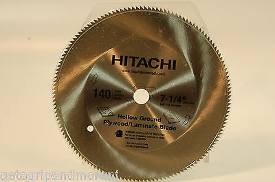 Hitachi 725216 140 Teeth 7 1/4 Inch Steel Circular Saw Blade for Wood Cutting - Perfect for DIY Projects, Carpentry, and Construction Work