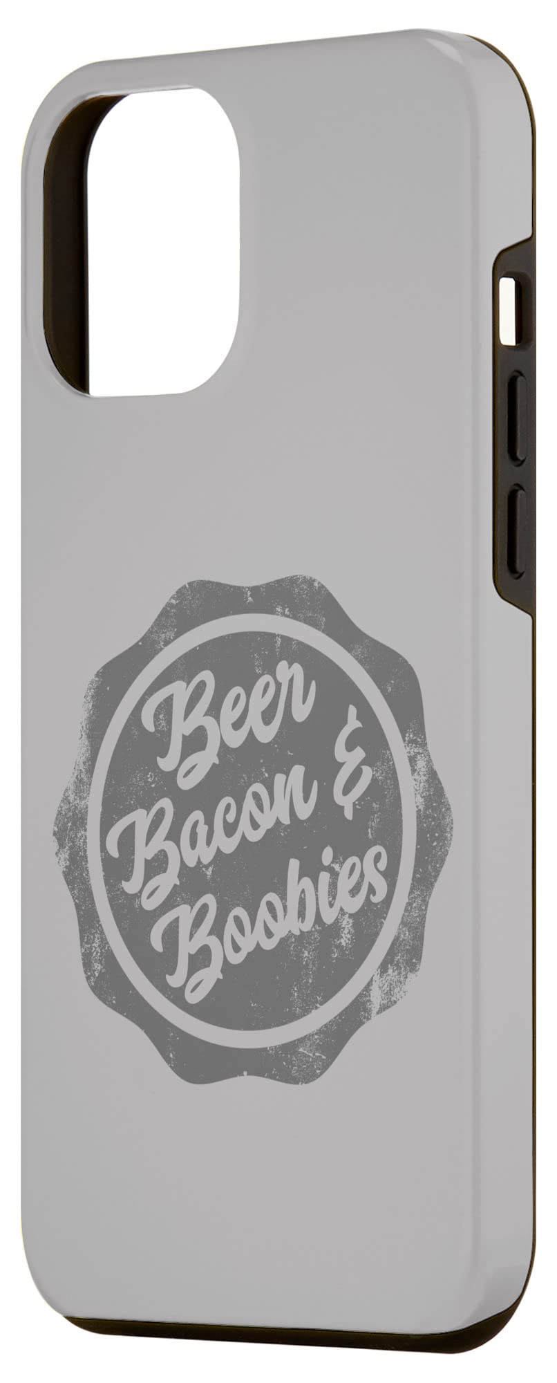 iPhone 12 Pro Max Funny Beer Bacon & Boobs Phone Case - Trendy Protective Cover for Women & Men - Perfect for Parties, Gifts & Everyday Use