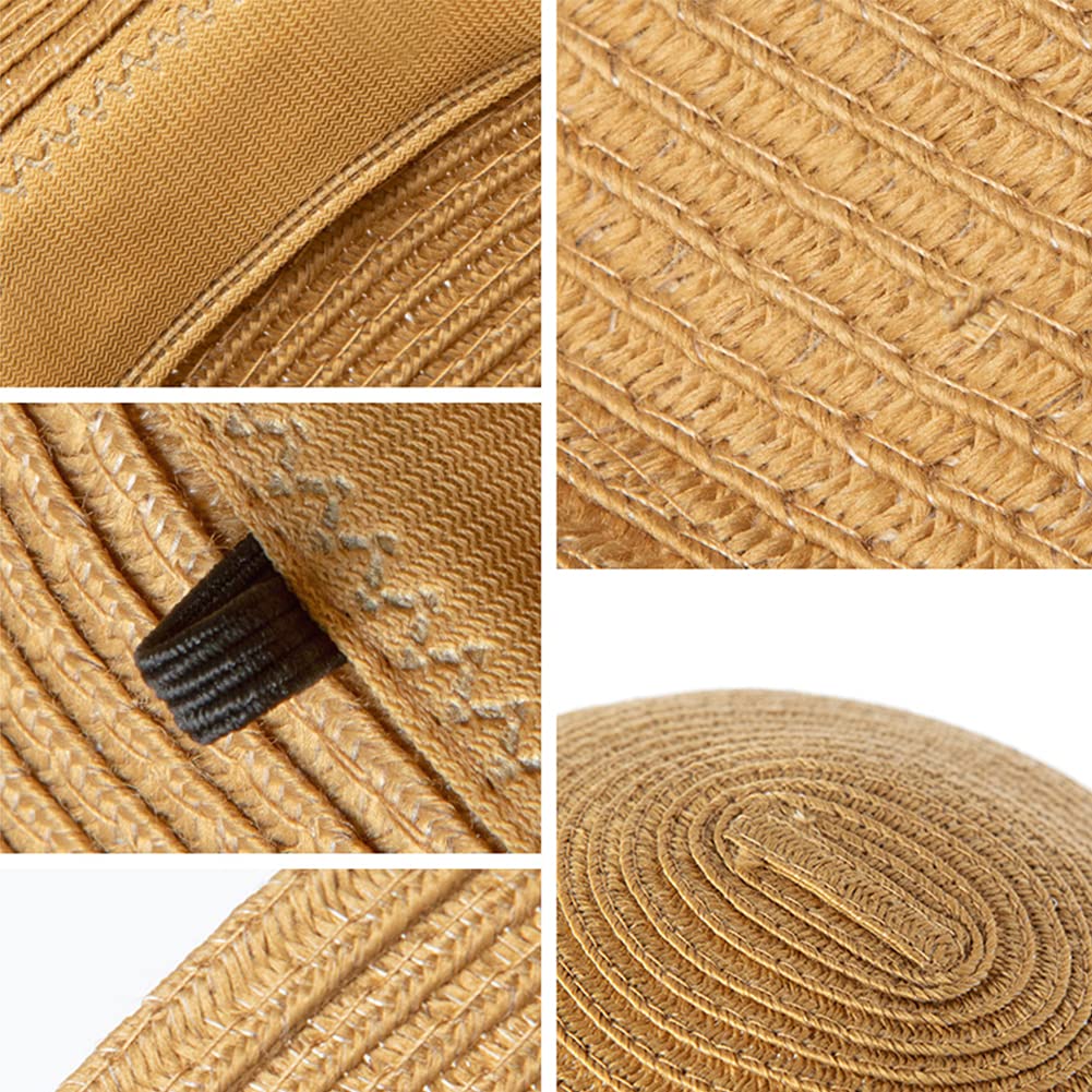 Women's Wide Brim Straw Hat - UPF 50+ Foldable Floppy Sun Hat for Summer Beach, Travel & Outdoor Activities | Roll-Up Packable Design for Easy Storage