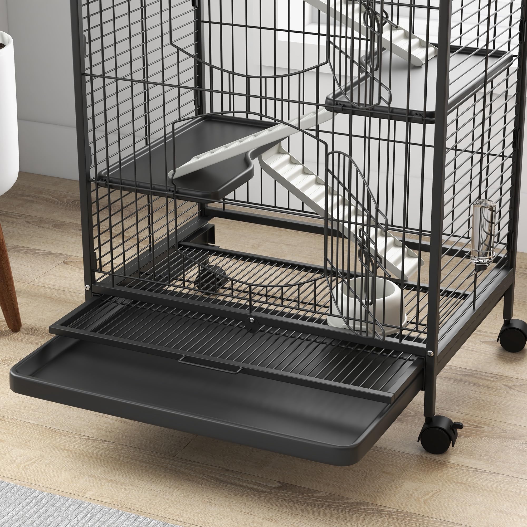 PawHut 6-Tier Small Animal Cage for Dwarf Rabbits, Chinchillas & Ferrets - 52